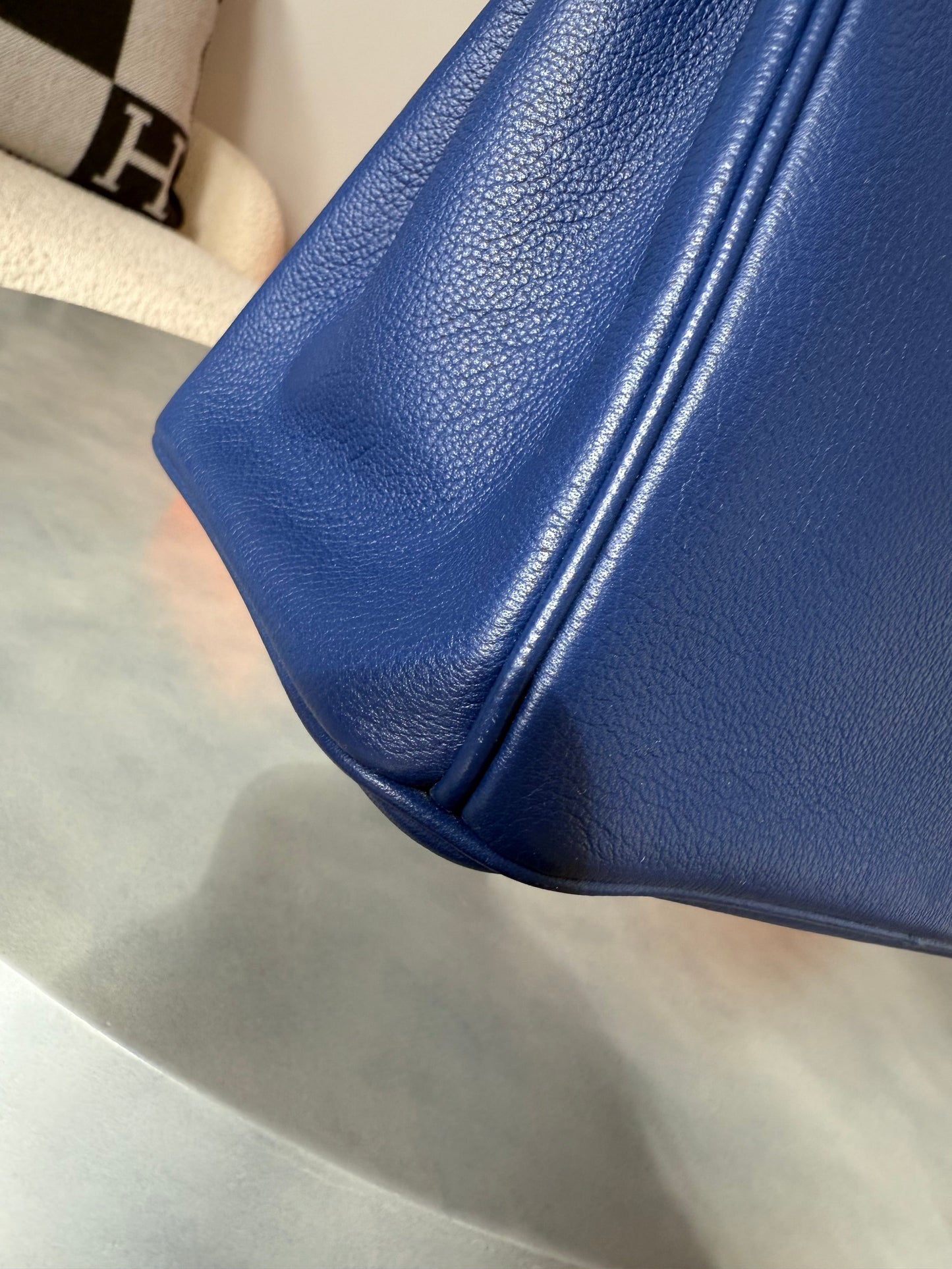 Birkin 25 Novillo Matte Alligator Bleu Saphir Bleu Marine RGHW - Carly Julia Sells Stuff, LLC