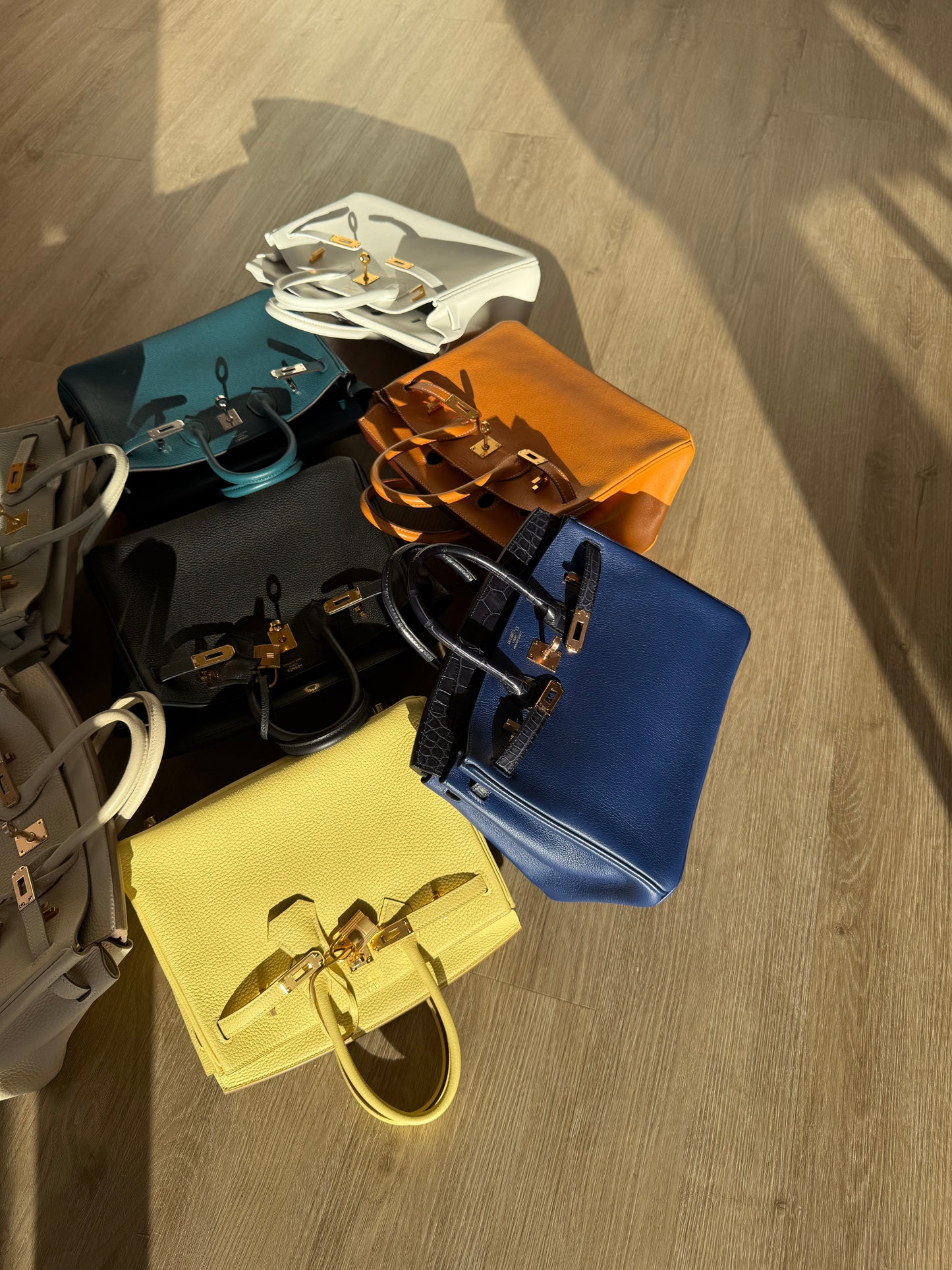 Birkin 25 Novillo Matte Alligator Bleu Saphir Bleu Marine RGHW - Carly Julia Sells Stuff, LLC