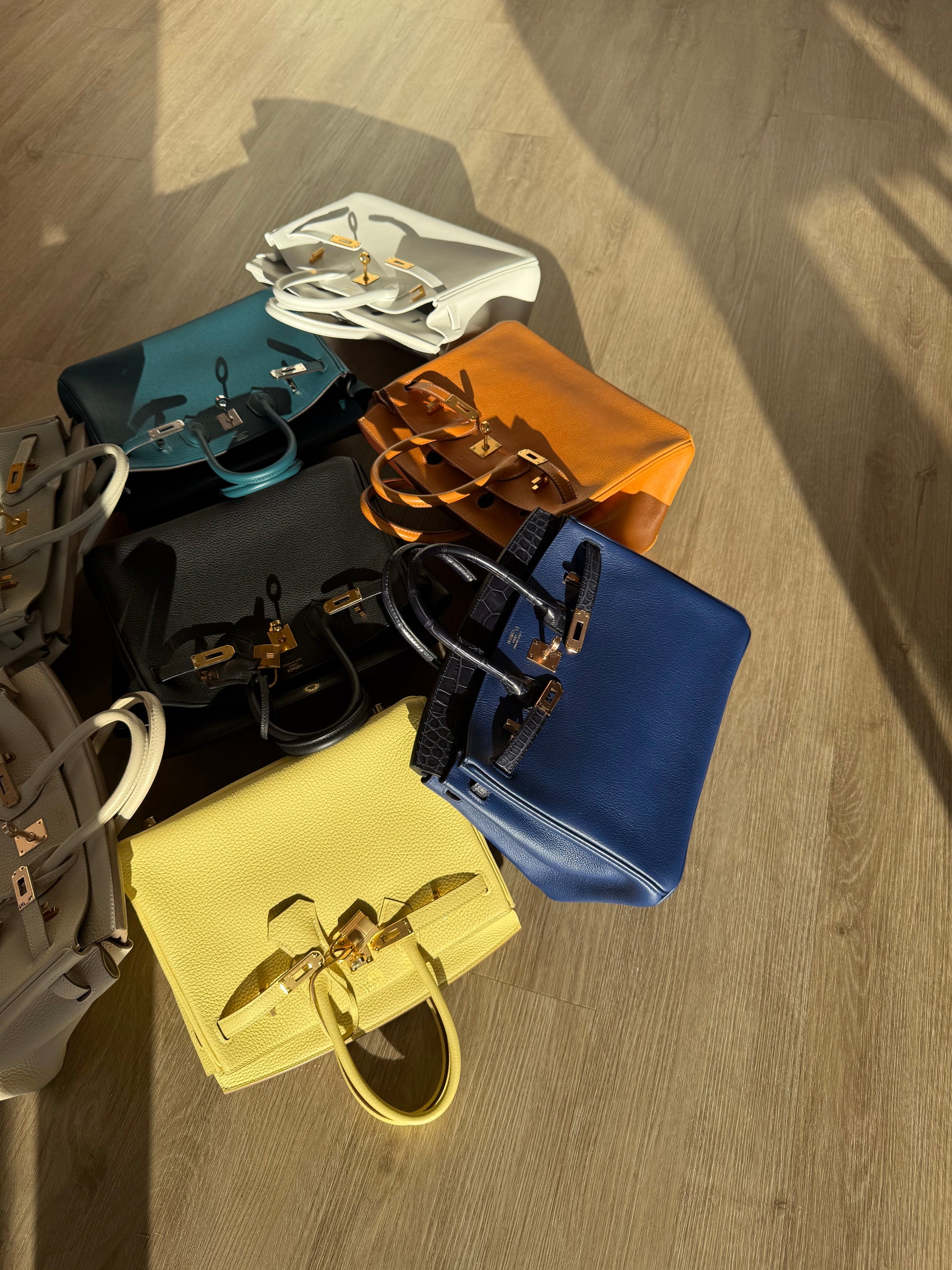 Birkin 25 Novillo Matte Alligator Bleu Saphir Bleu Marine RGHW - Carly Julia Sells Stuff, LLC