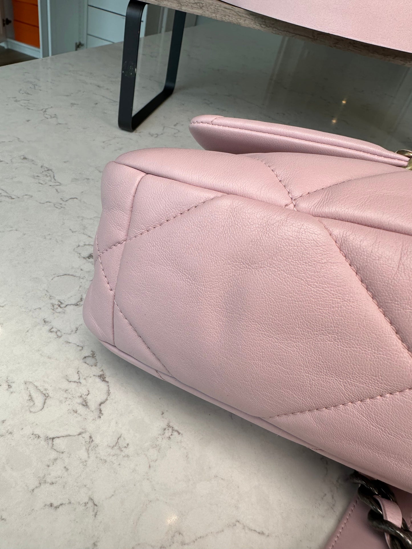 CHANEL 19 Light Pink Lambskin Crossbody - Carly Julia Sells Stuff, LLC