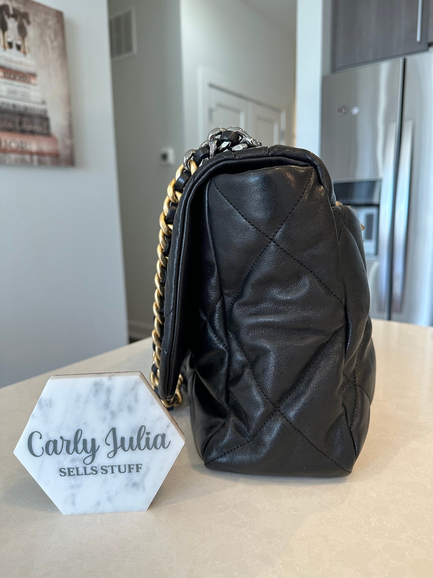 CHANEL 19 Maxi Black Flap - Carly Julia Sells Stuff, LLC