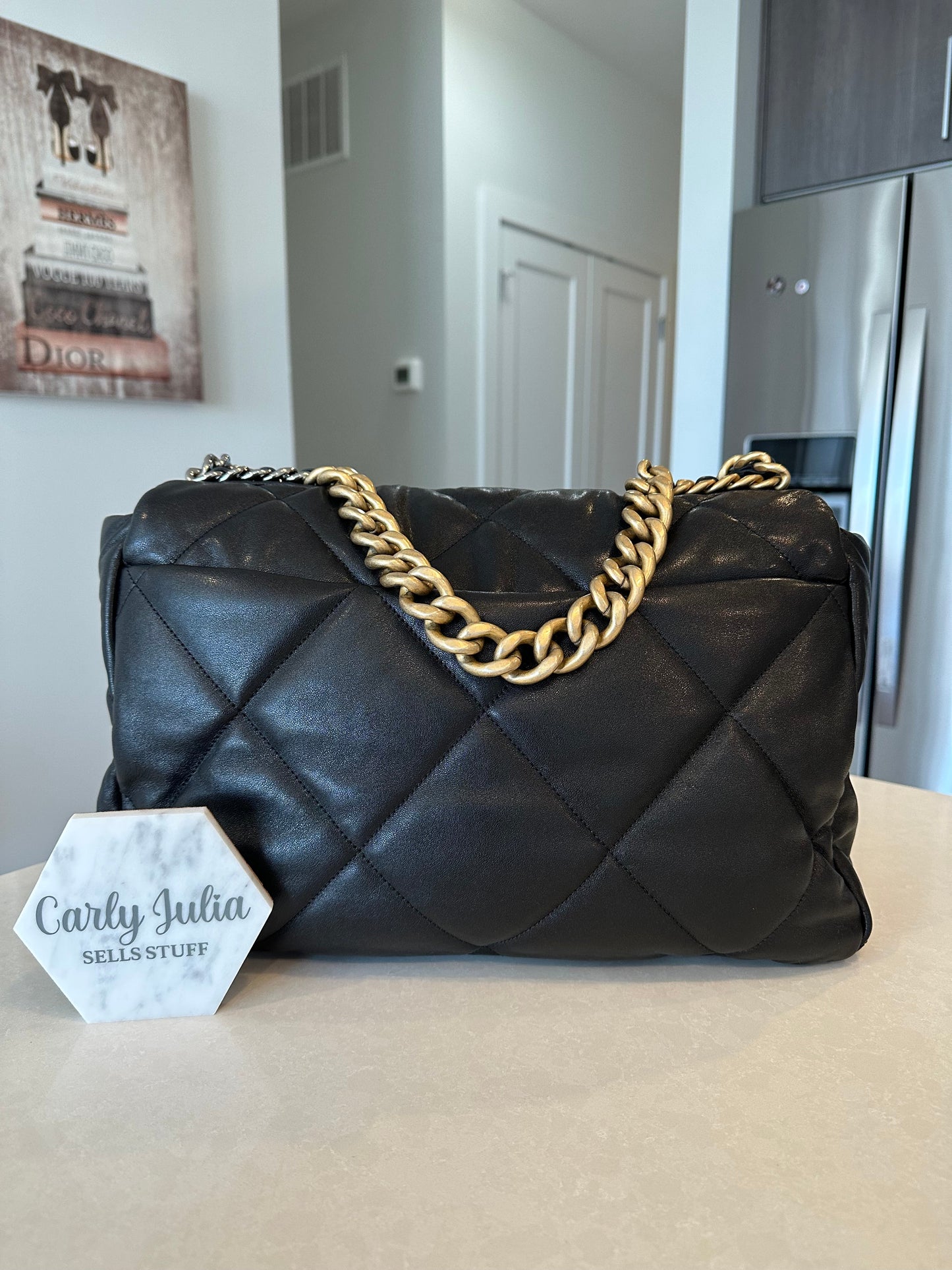 CHANEL 19 Maxi Black Flap - Carly Julia Sells Stuff, LLC