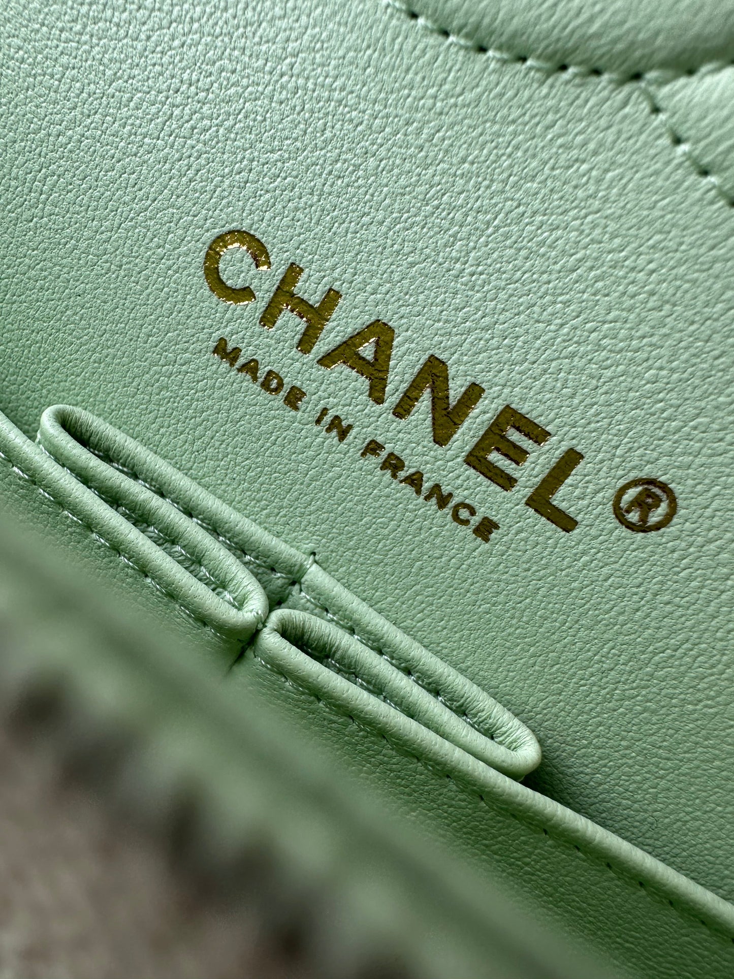 CHANEL 22C Mint Green Medium Caviar Classic Flap - Carly Julia Sells Stuff, LLC