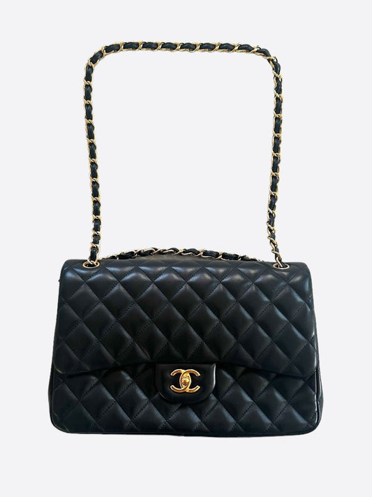 Chanel Black Caviar Jumbo Classic Flap Bag - Carly Julia Sells Stuff, LLC