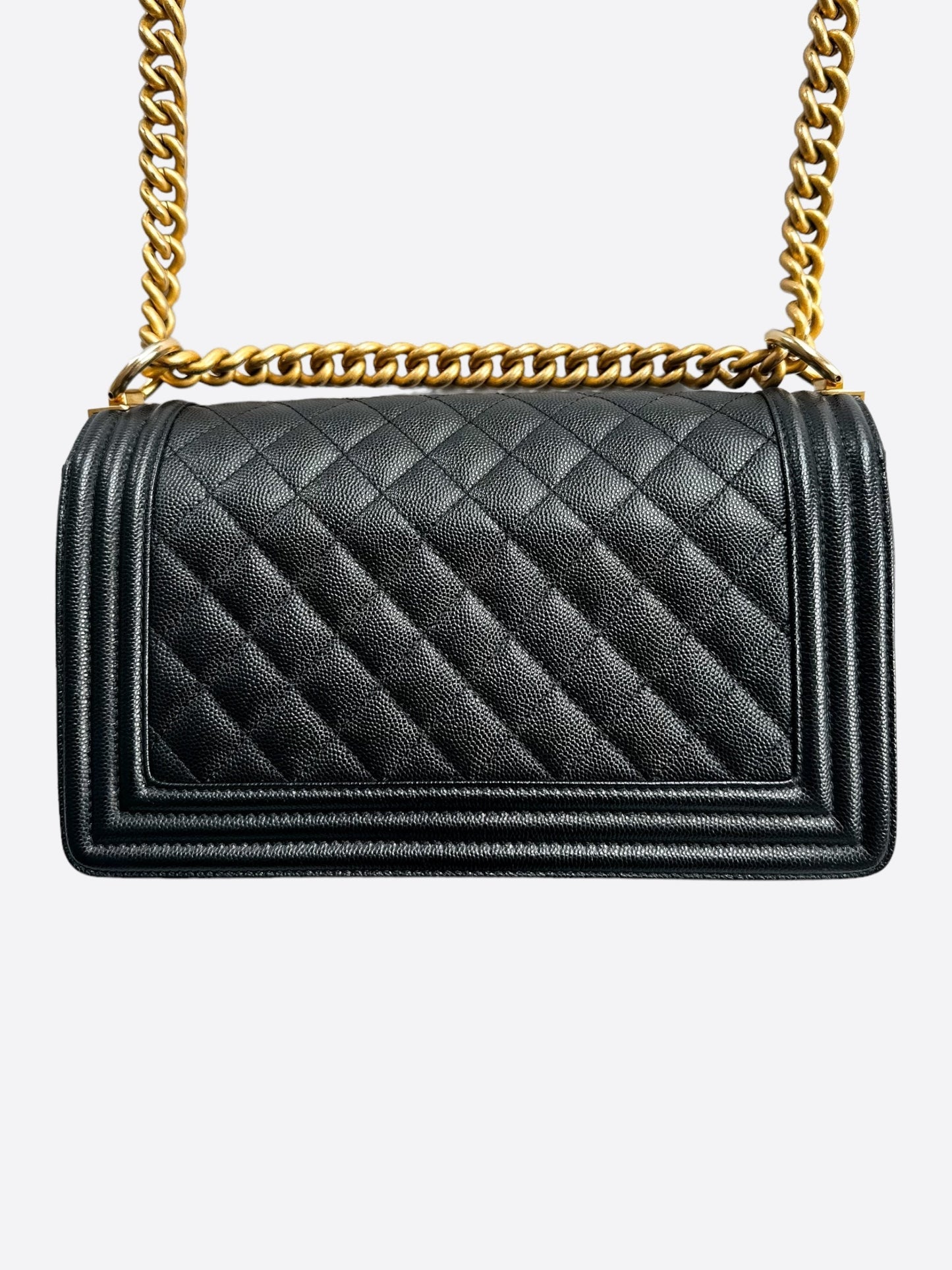 Chanel Black Quilted Caviar Medium Boy Bag - Carly Julia Sells Stuff, LLC