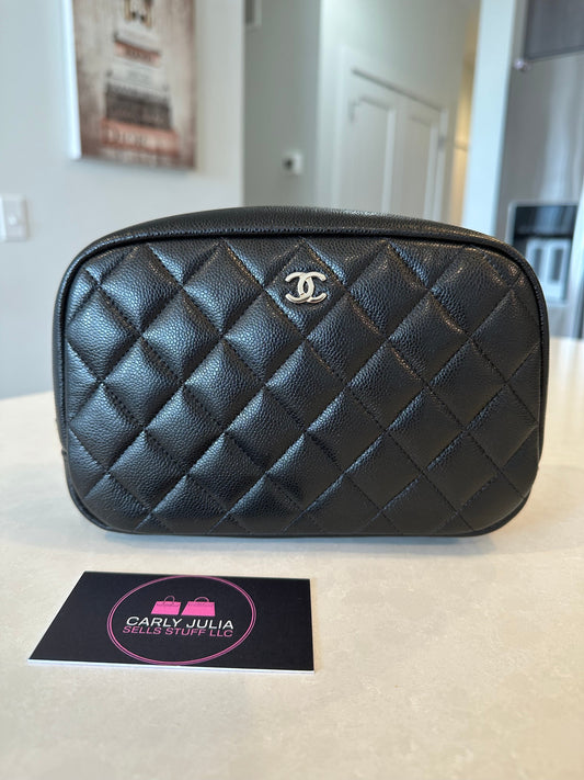 CHANEL Caviar Quilted Curvy Pouch - Carly Julia Sells Stuff, LLC