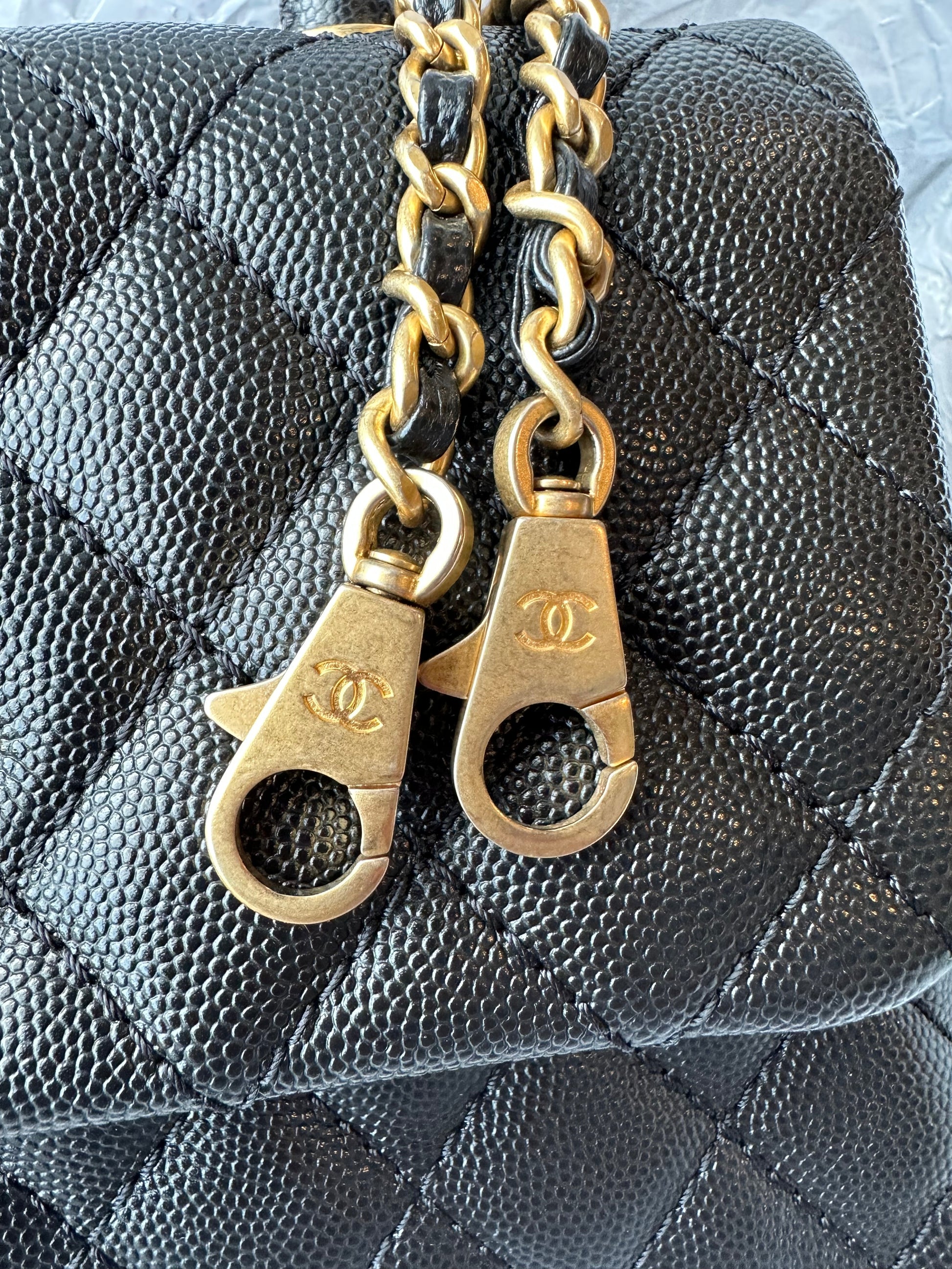 CHANEL Mini Black Caviar Coco Handle - Carly Julia Sells Stuff, LLC