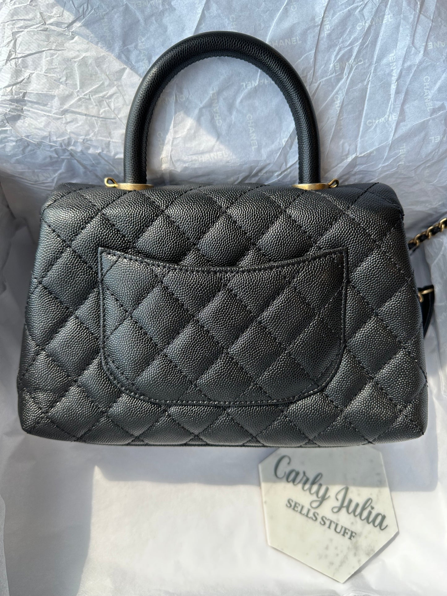 CHANEL Mini Black Caviar Coco Handle - Carly Julia Sells Stuff, LLC