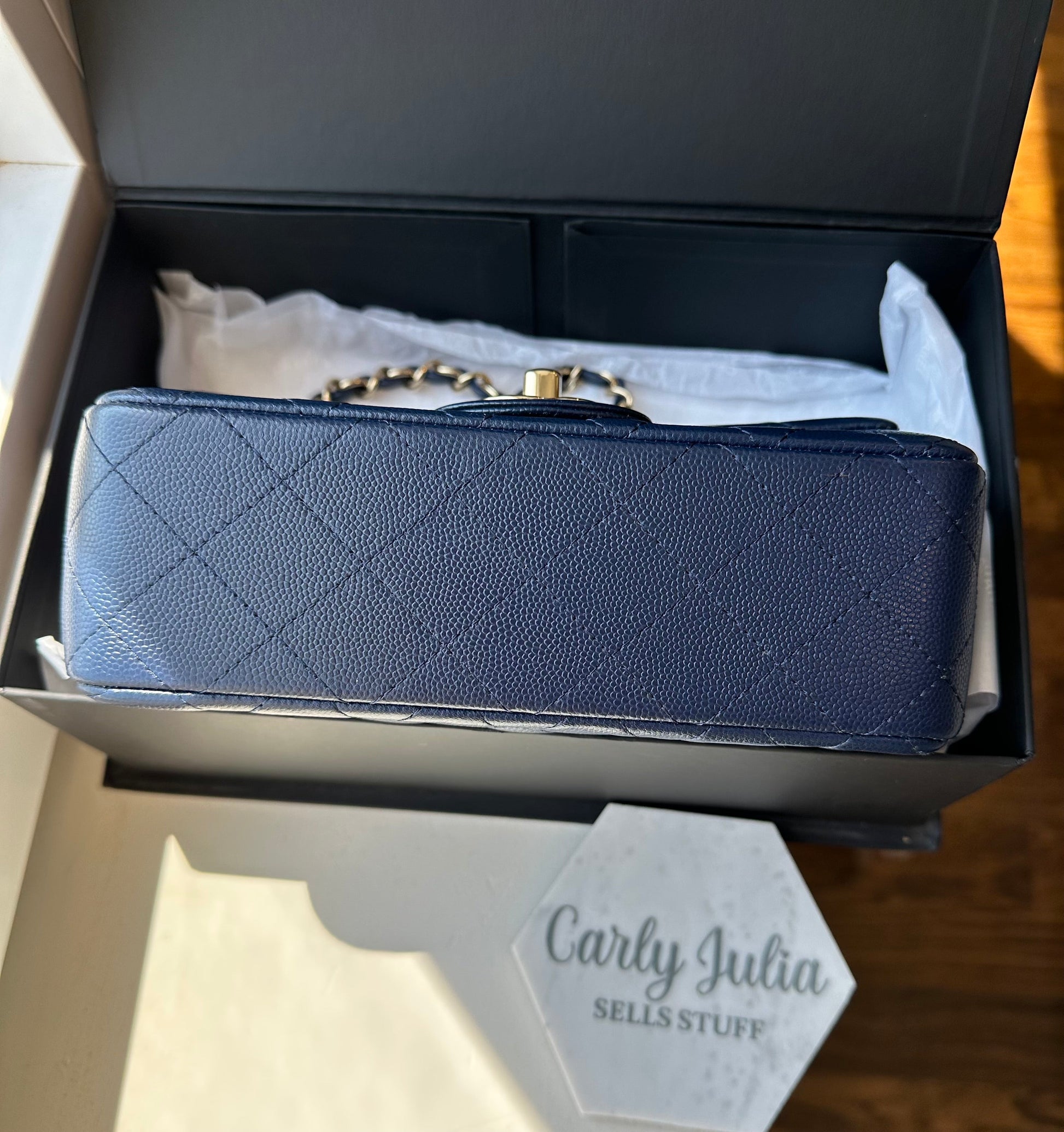 CHANEL Mini Caviar Navy GHW - Carly Julia Sells Stuff, LLC