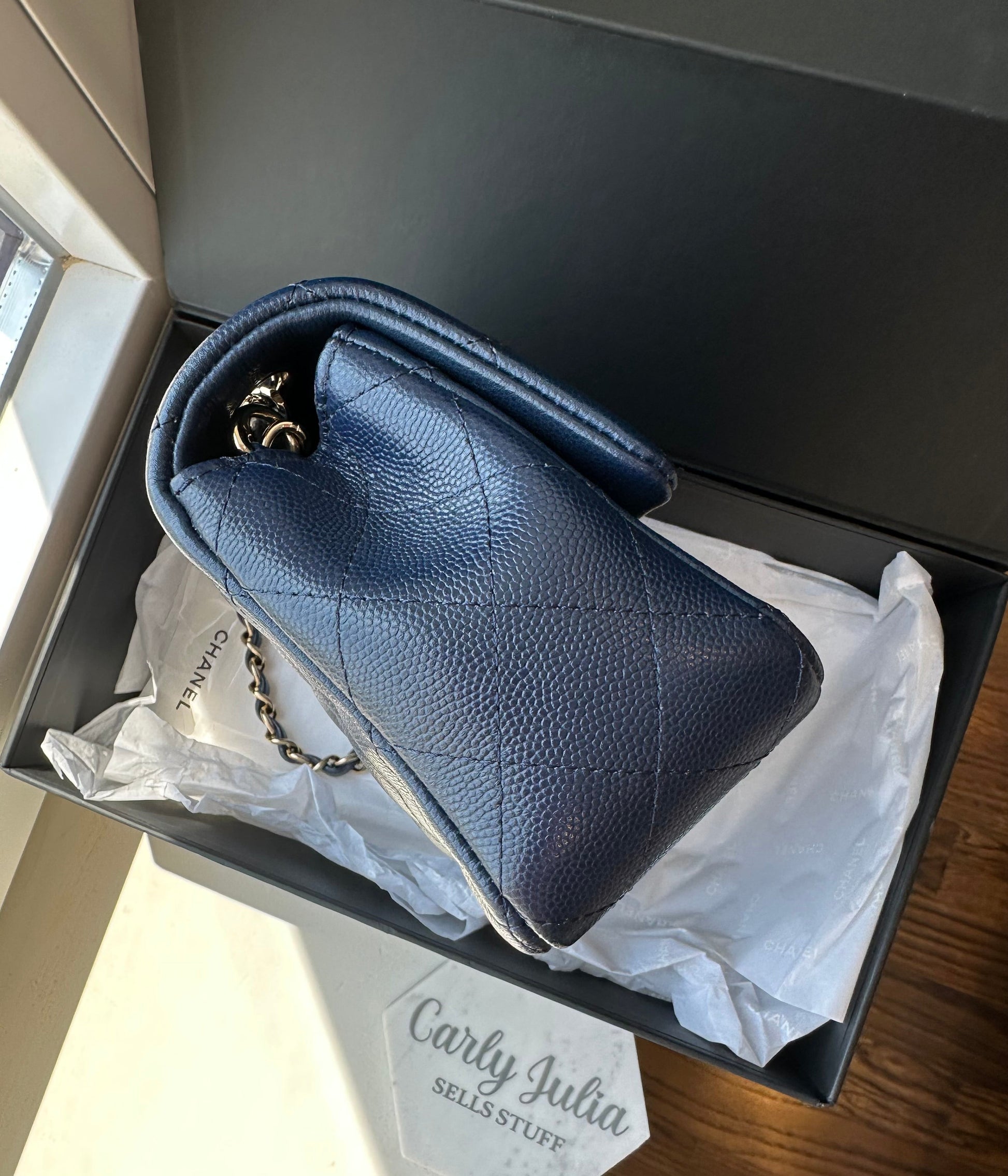 CHANEL Mini Caviar Navy GHW - Carly Julia Sells Stuff, LLC