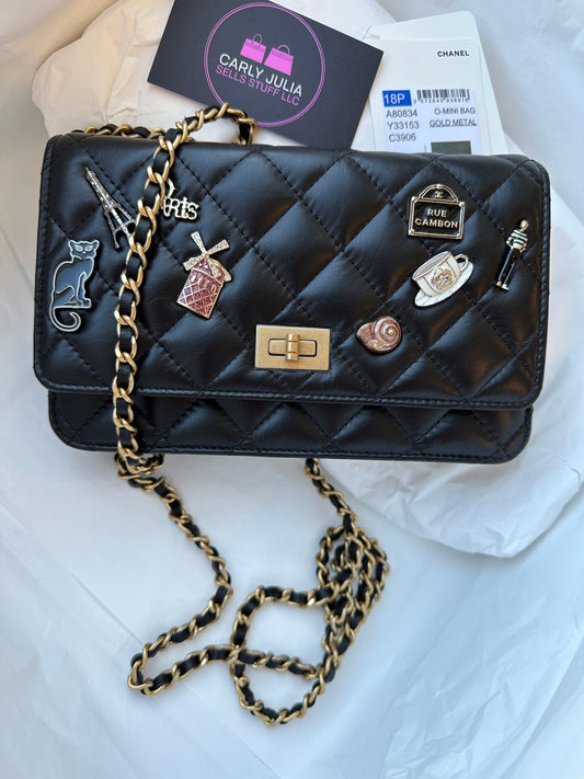 CHANEL Paris Rue Cambon Lucky Charms 2.55 Reissue WOC GHW - Carly Julia Sells Stuff, LLC