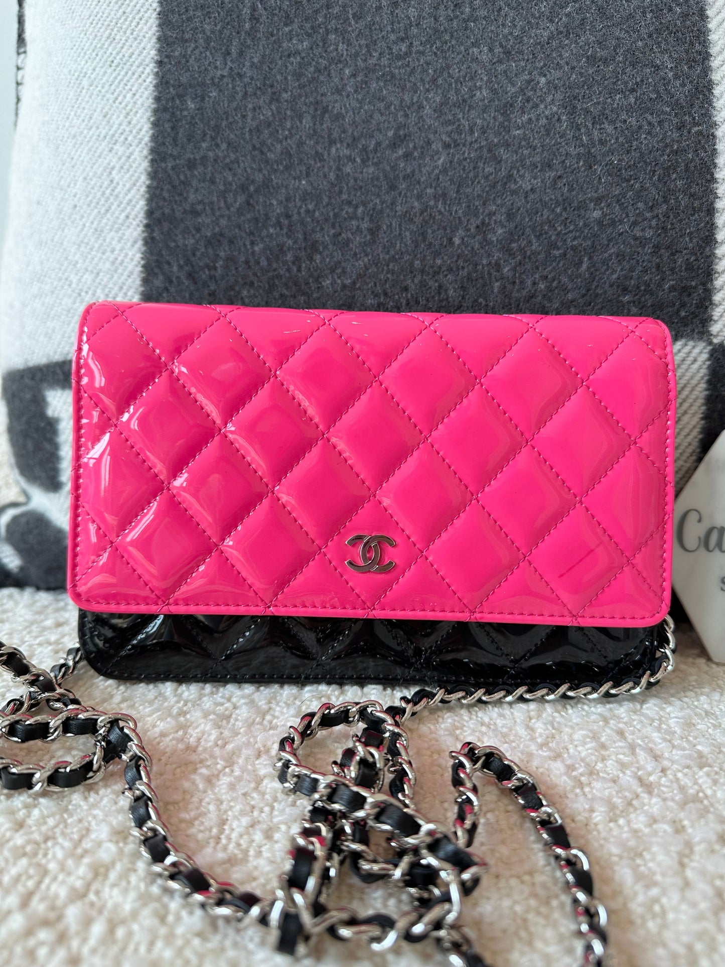 CHANEL Patent Bicolor Wallet On Chain - Carly Julia Sells Stuff, LLC