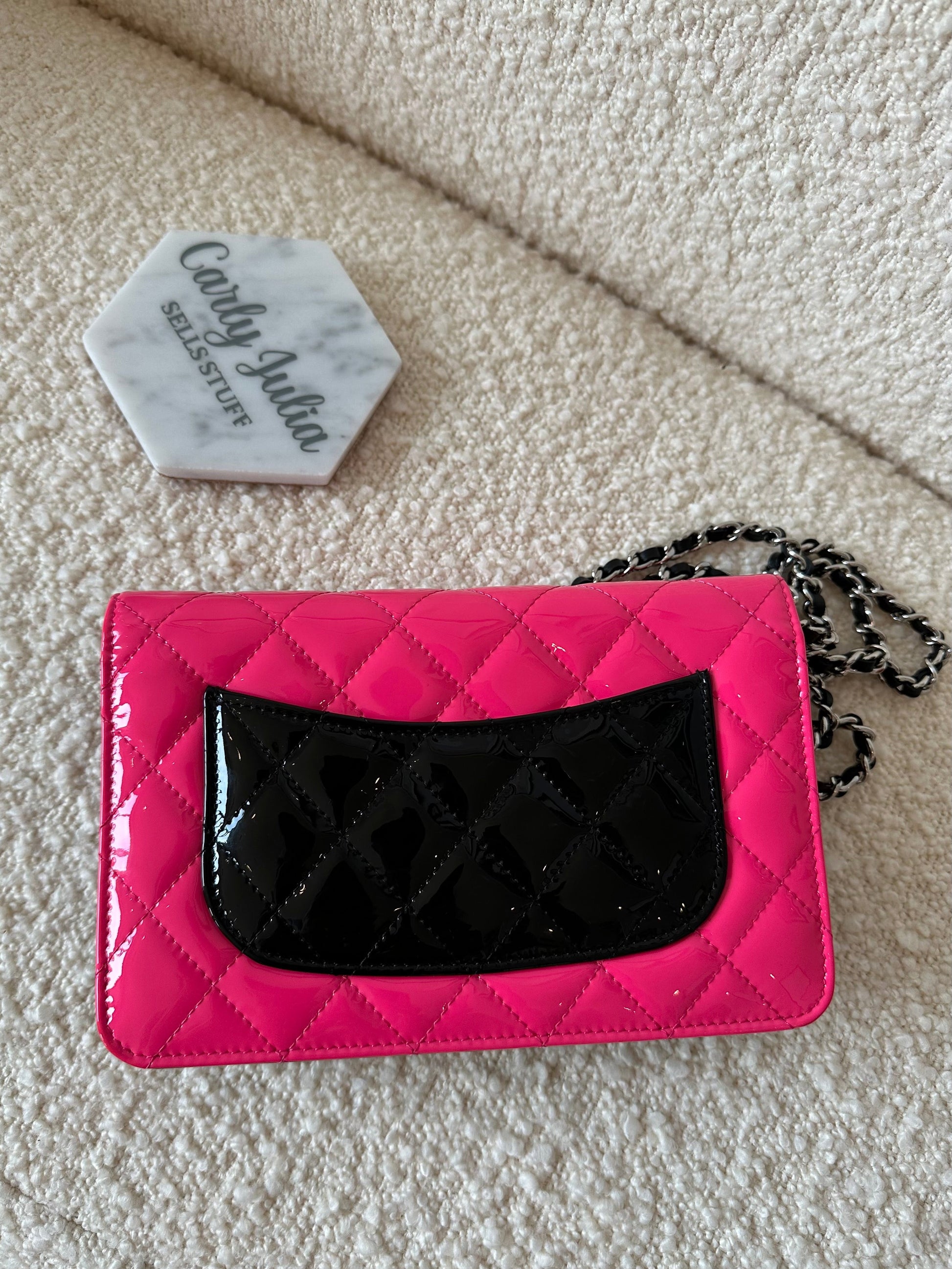 CHANEL Patent Bicolor Wallet On Chain - Carly Julia Sells Stuff, LLC