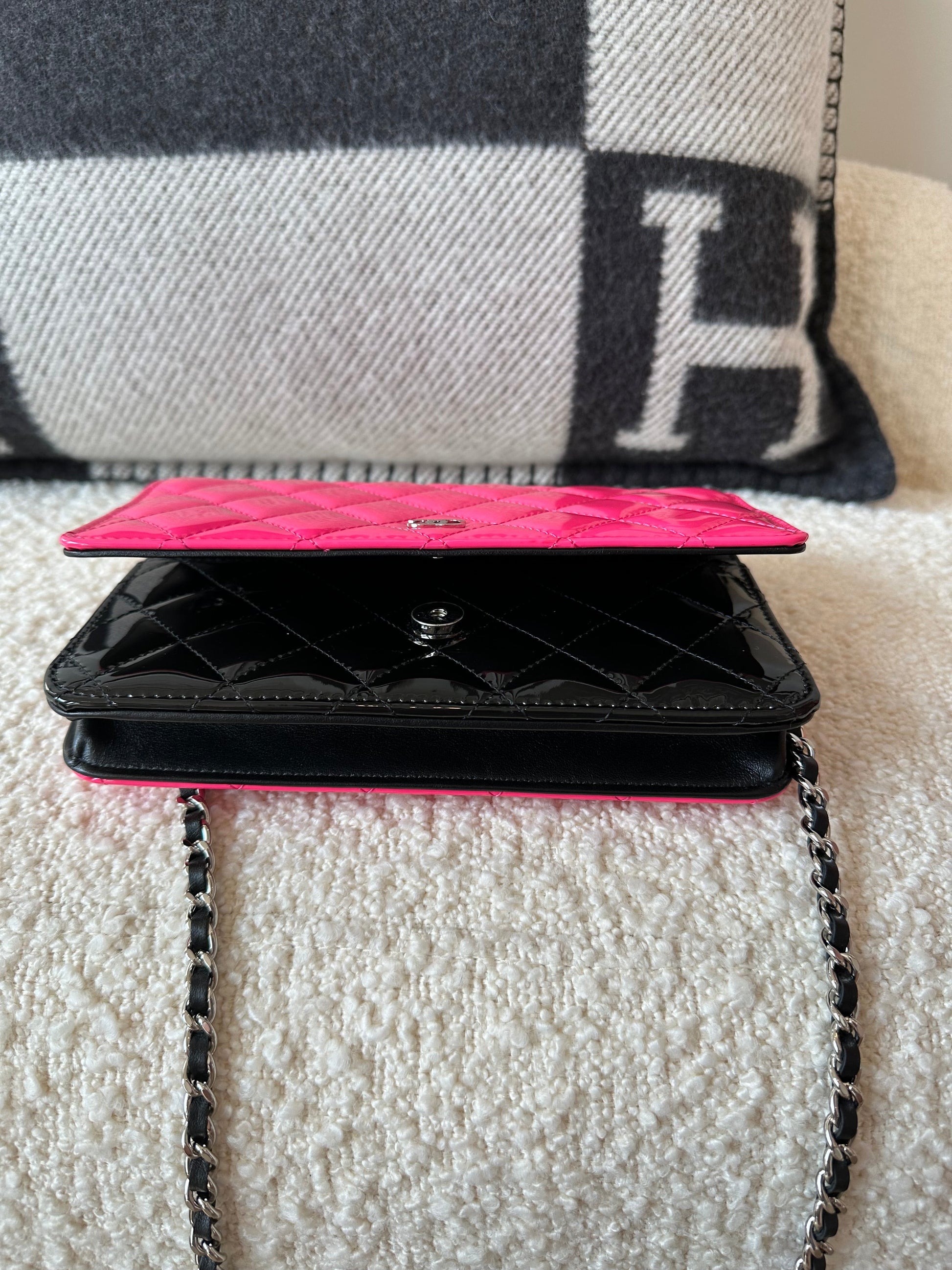 CHANEL Patent Bicolor Wallet On Chain - Carly Julia Sells Stuff, LLC