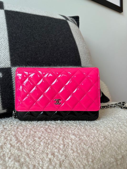 CHANEL Patent Bicolor Wallet On Chain - Carly Julia Sells Stuff, LLC