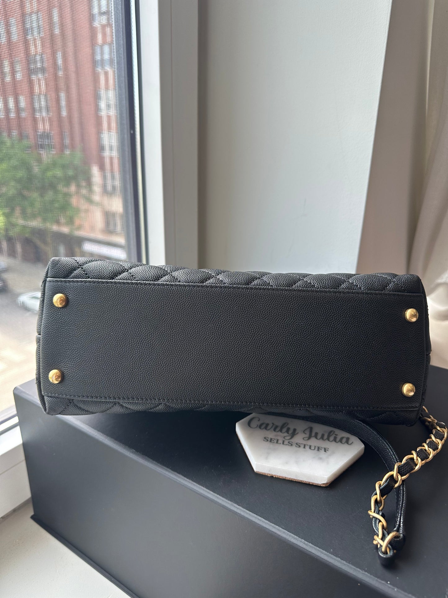 CHANEL Small (New Medium) Caviar Coco Handle Black GHW - Carly Julia Sells Stuff, LLC