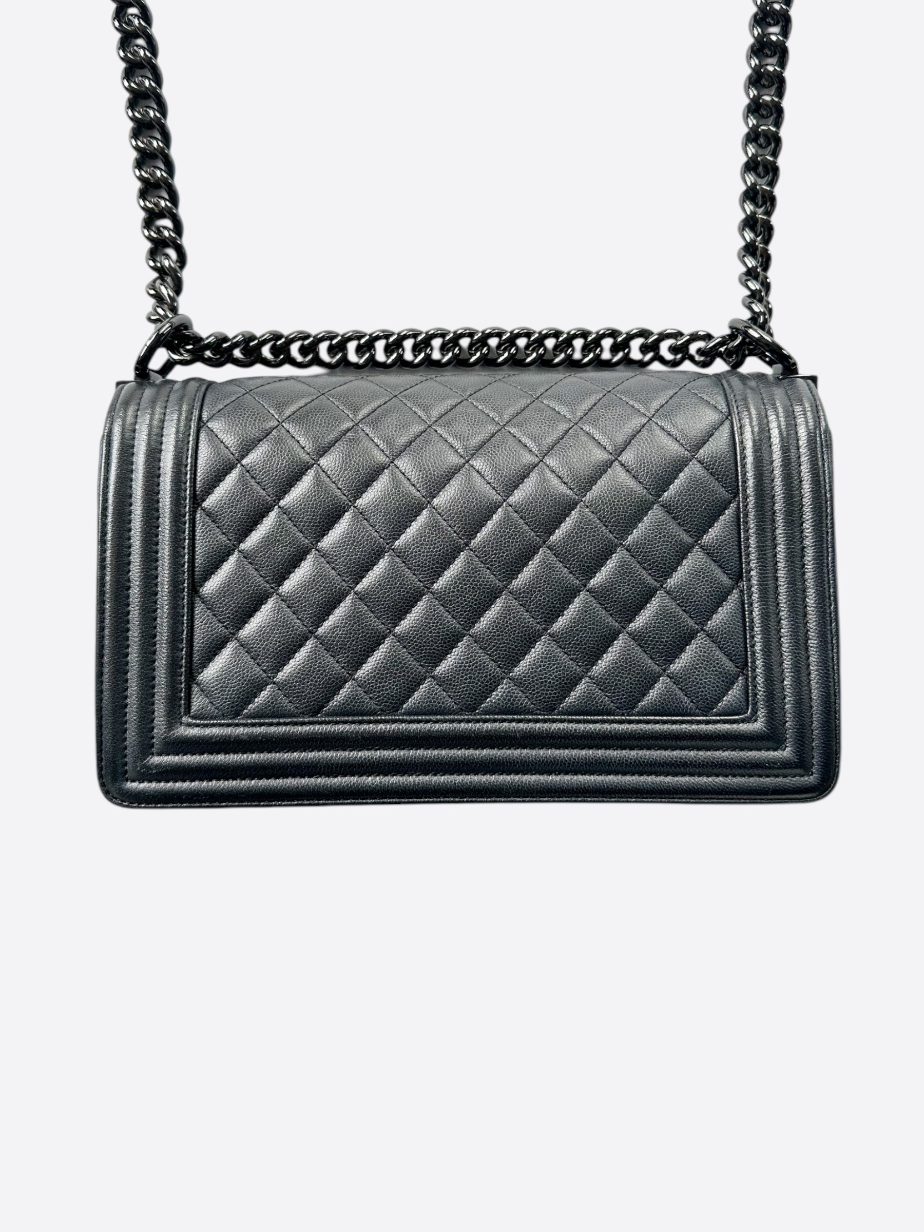 Chanel So Black Calfskin Quilted Small Boy Bag - Carly Julia Sells Stuff, LLC