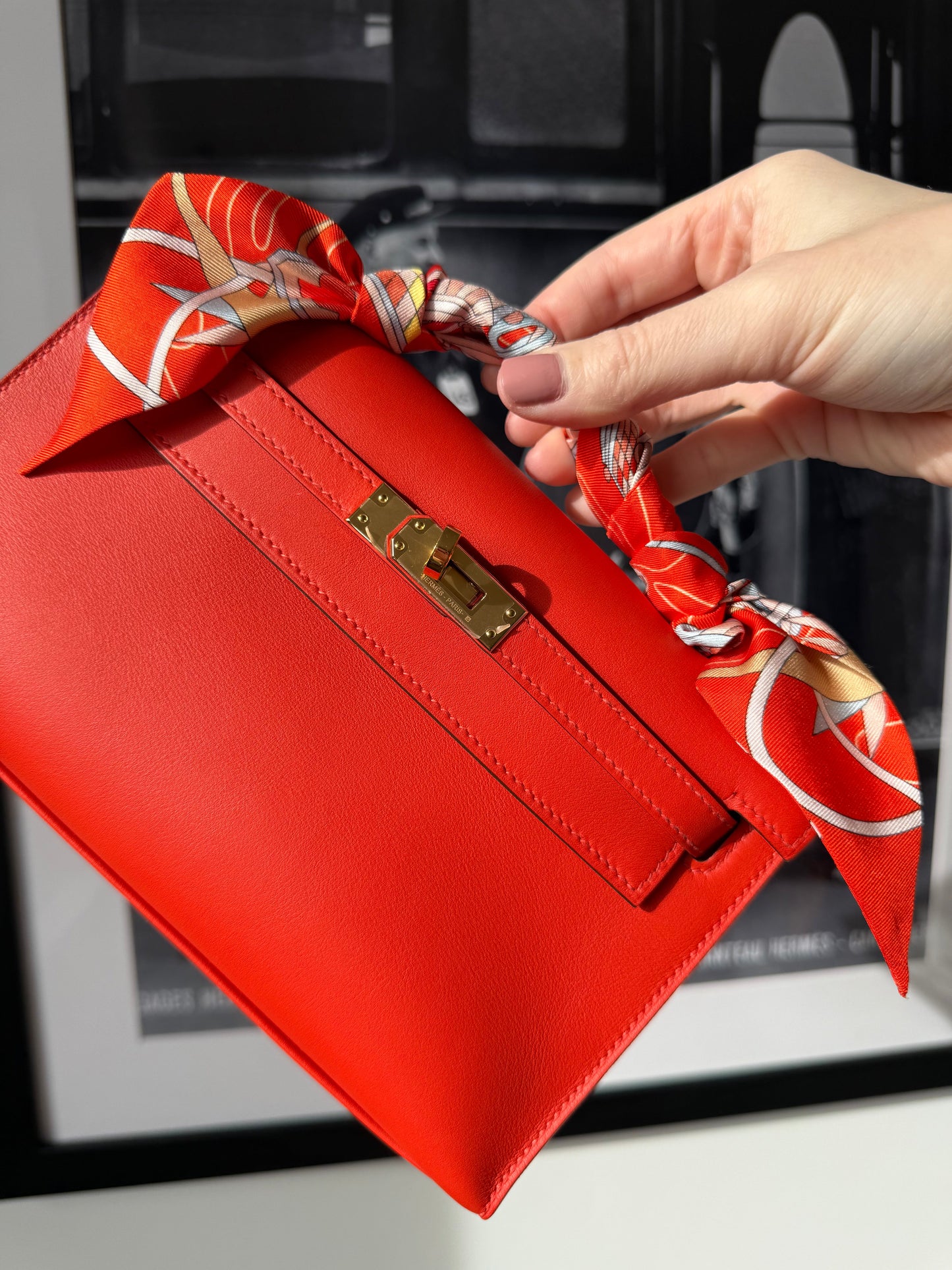 Hermes 2020 Kelly Pochette Capucine GHW - Carly Julia Sells Stuff, LLC