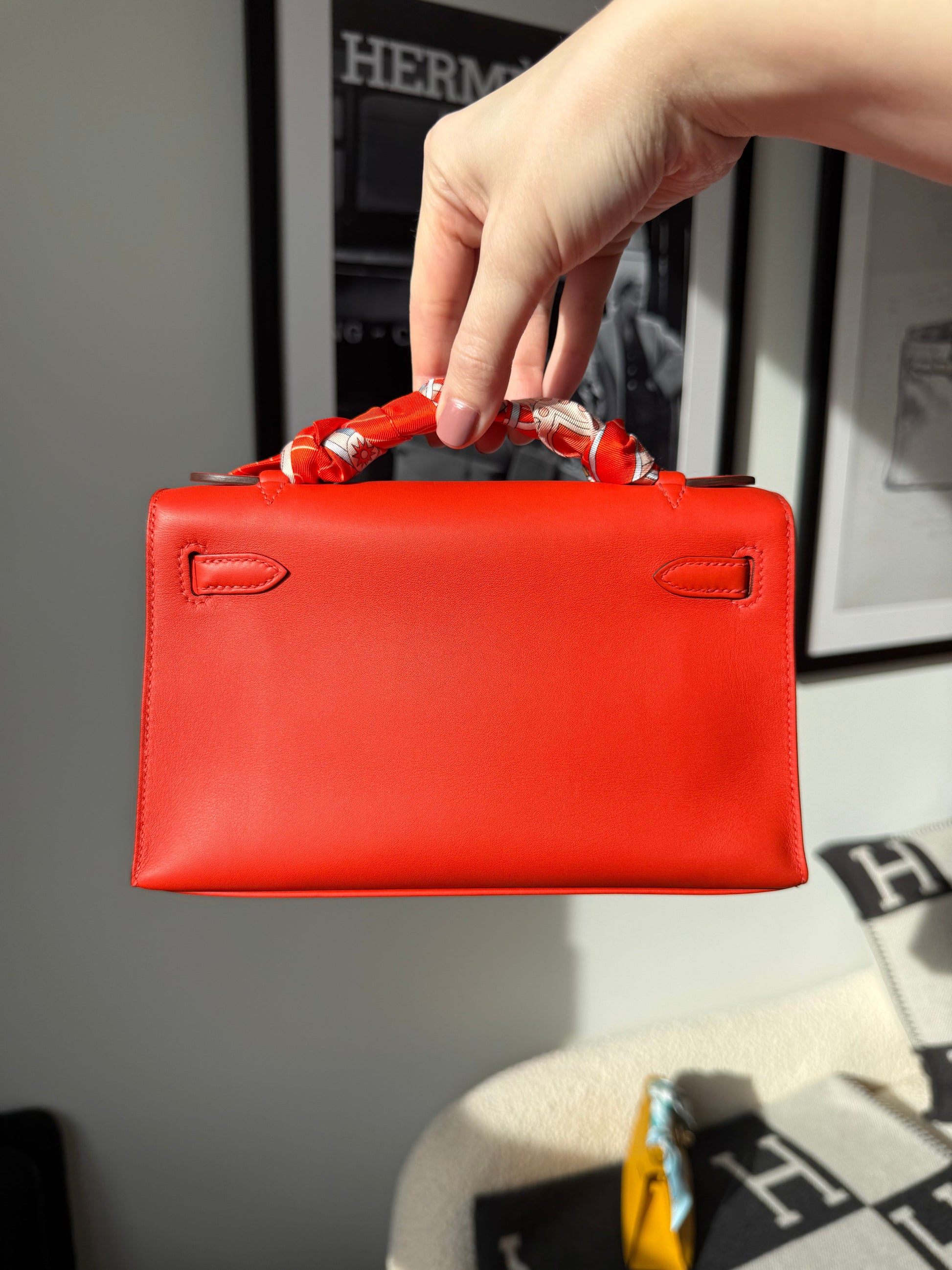 Hermes 2020 Kelly Pochette Capucine GHW - Carly Julia Sells Stuff, LLC