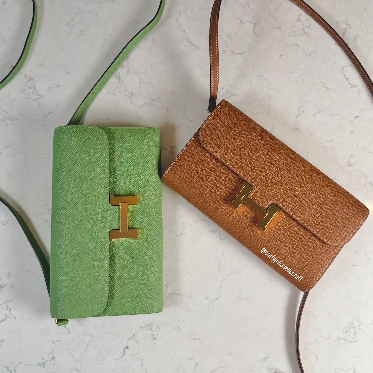 Hermes 2021 Constance ‘To - Go’ Wallet Vert Criquet GHW - Carly Julia Sells Stuff, LLC