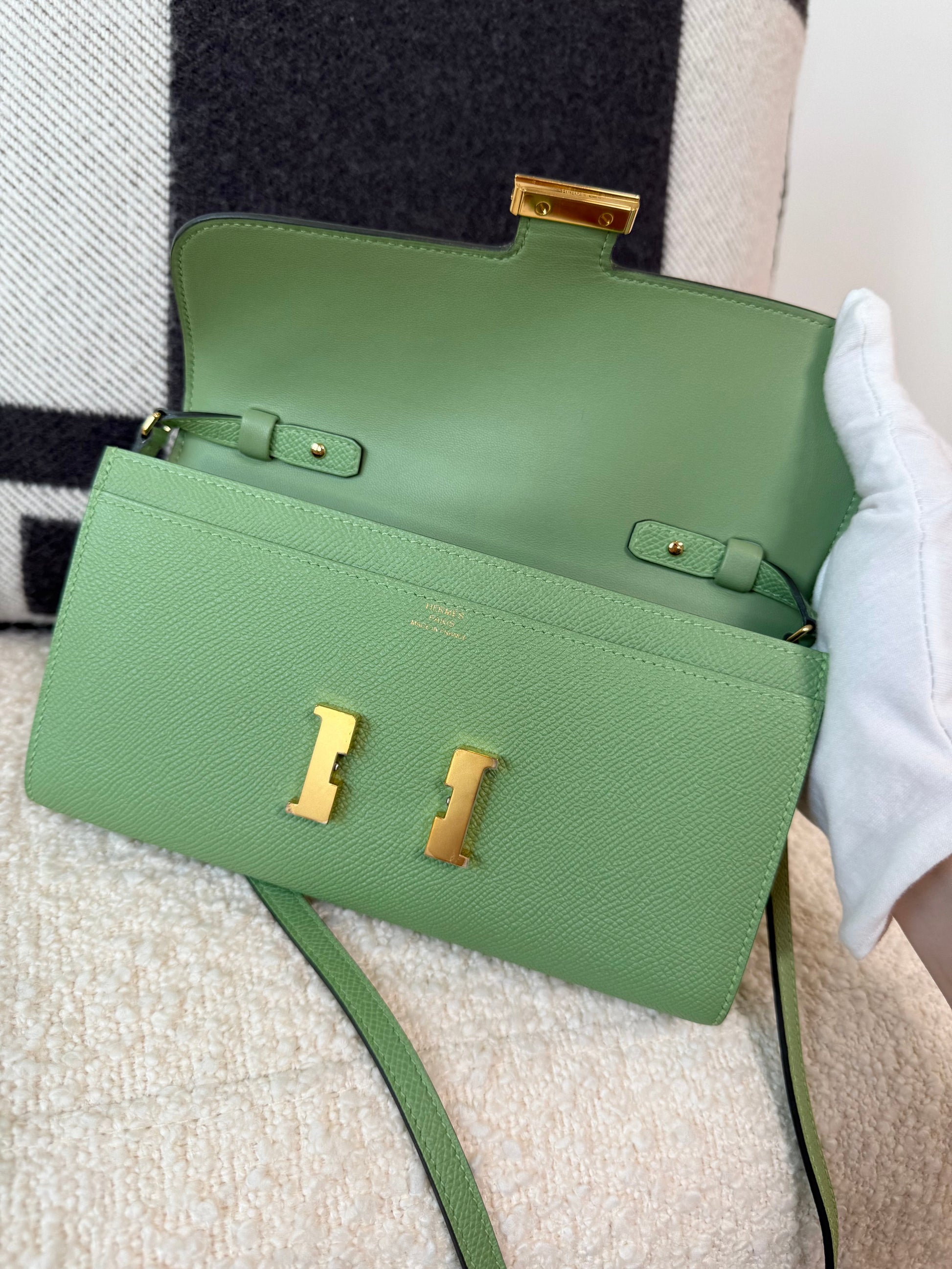 Hermes 2021 Constance ‘To - Go’ Wallet Vert Criquet GHW - Carly Julia Sells Stuff, LLC