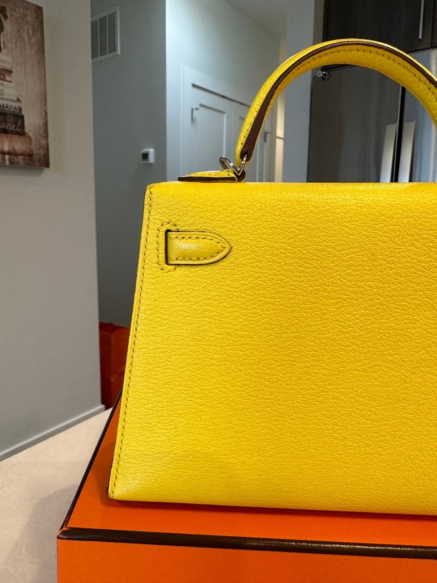 Hermes 2022 Mini Kelly 20 Lime Chèvre PHW - Carly Julia Sells Stuff, LLC