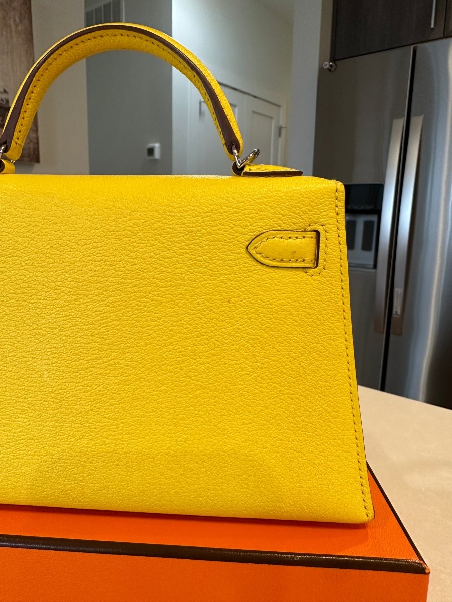 Hermes 2022 Mini Kelly 20 Lime Chèvre PHW - Carly Julia Sells Stuff, LLC