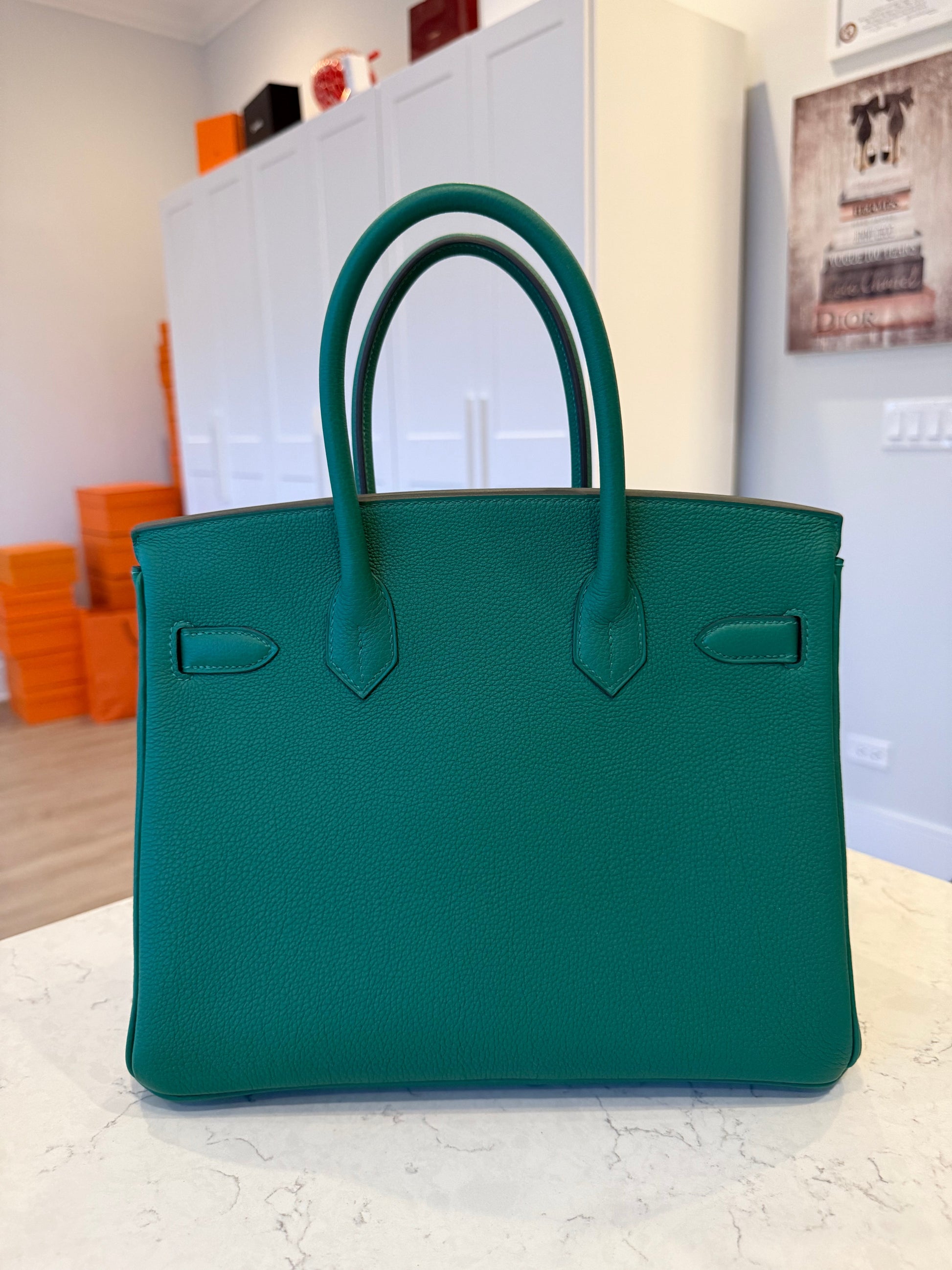 Hermes 2024 Birkin 30 Togo Vert Verigo PHW - Carly Julia Sells Stuff, LLC