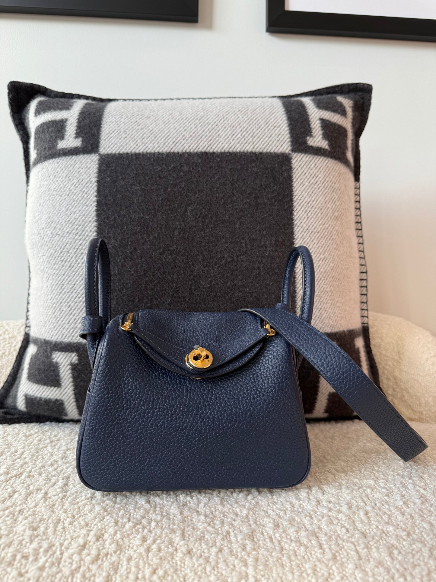 Hermes 2024 Mini Lindy Dark Blue Navy GHW - Carly Julia Sells Stuff, LLC