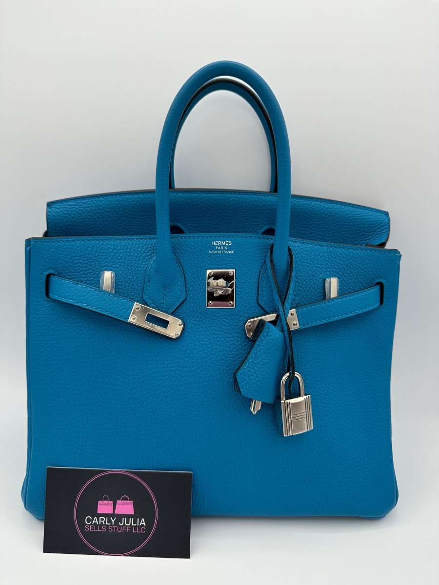 Hermes Birkin 25 Blue Zanzibar PHW - Carly Julia Sells Stuff, LLC