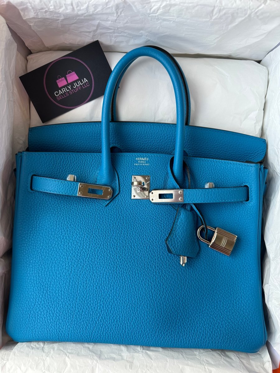 Hermes Birkin 25 Blue Zanzibar PHW - Carly Julia Sells Stuff, LLC