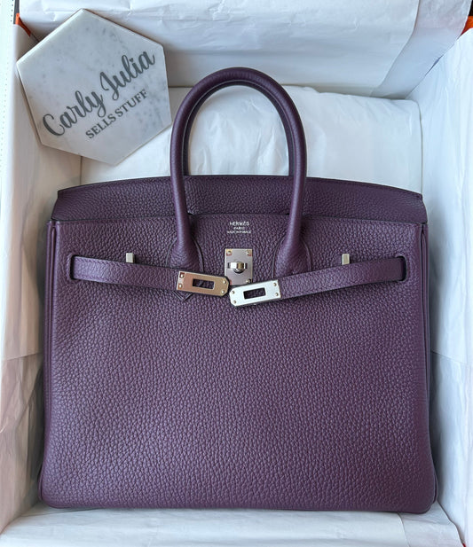 Hermes Birkin 25 Cassis Togo PHW - Carly Julia Sells Stuff, LLC