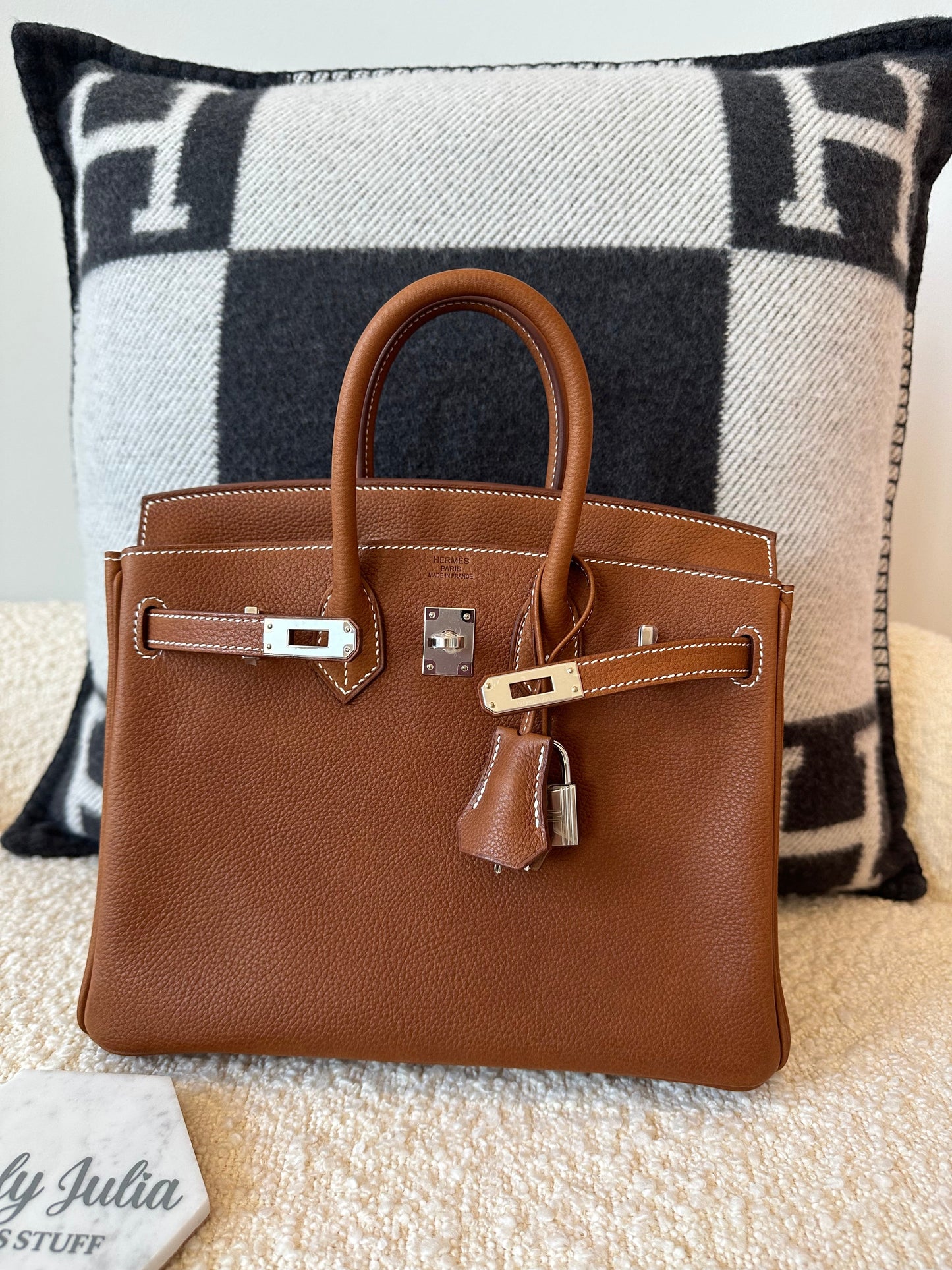 Hermes Birkin 25 Fauve Barenia Faubourg PHW - Carly Julia Sells Stuff, LLC