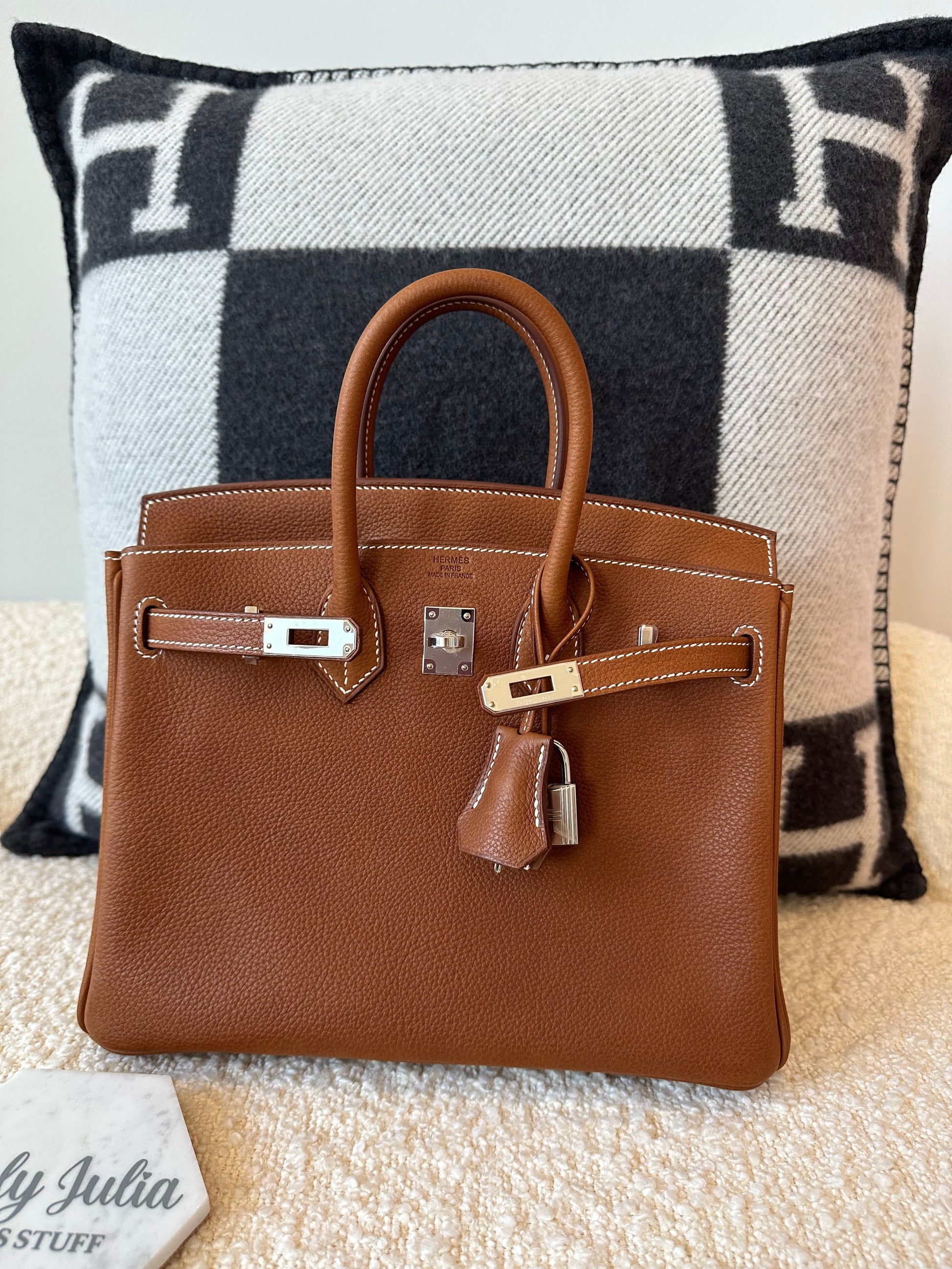 Hermes Birkin 25 Fauve Barenia Faubourg PHW - Carly Julia Sells Stuff, LLC