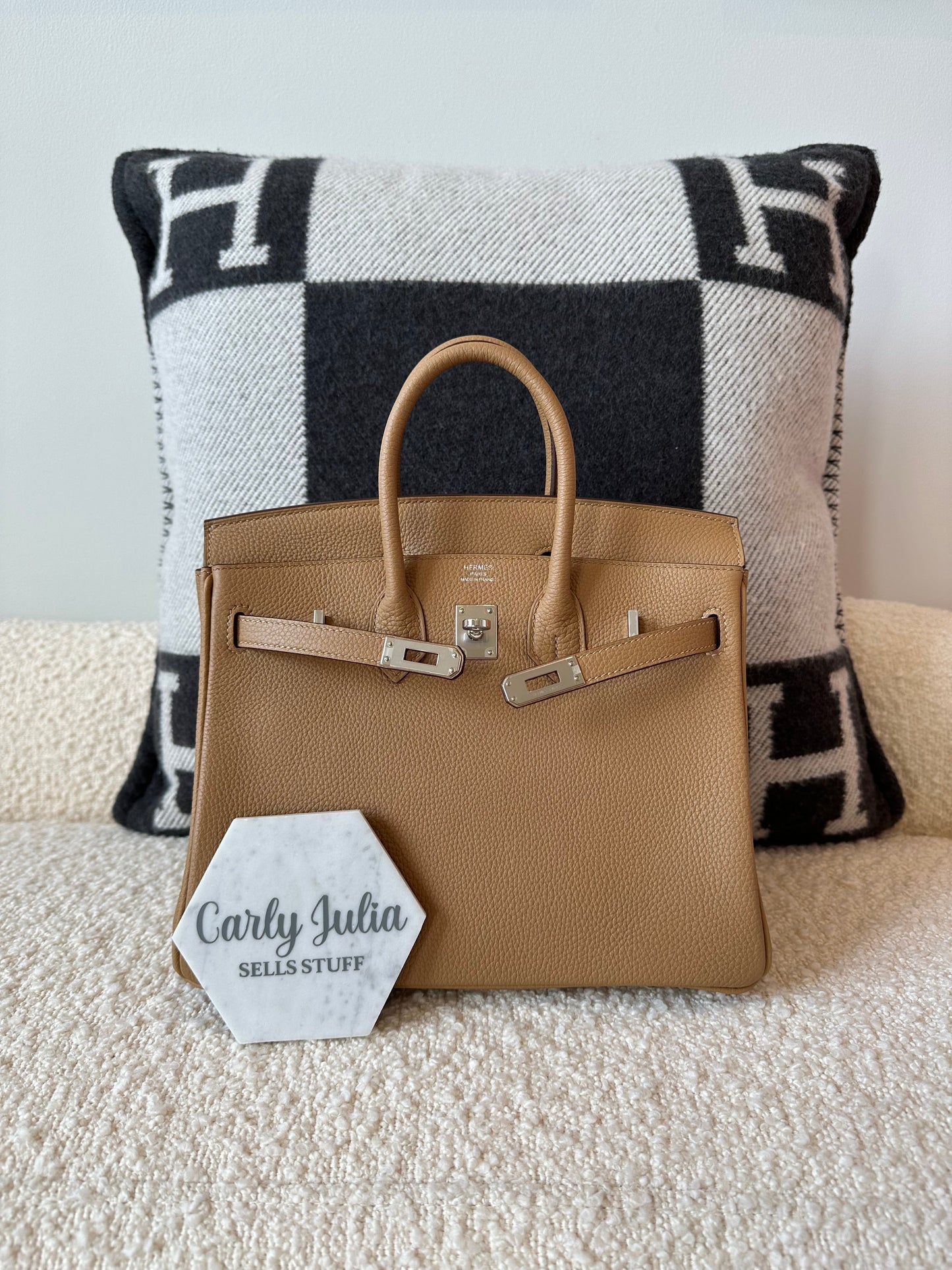 Hermes Birkin 25 Togo Biscuit PHW - Carly Julia Sells Stuff, LLC