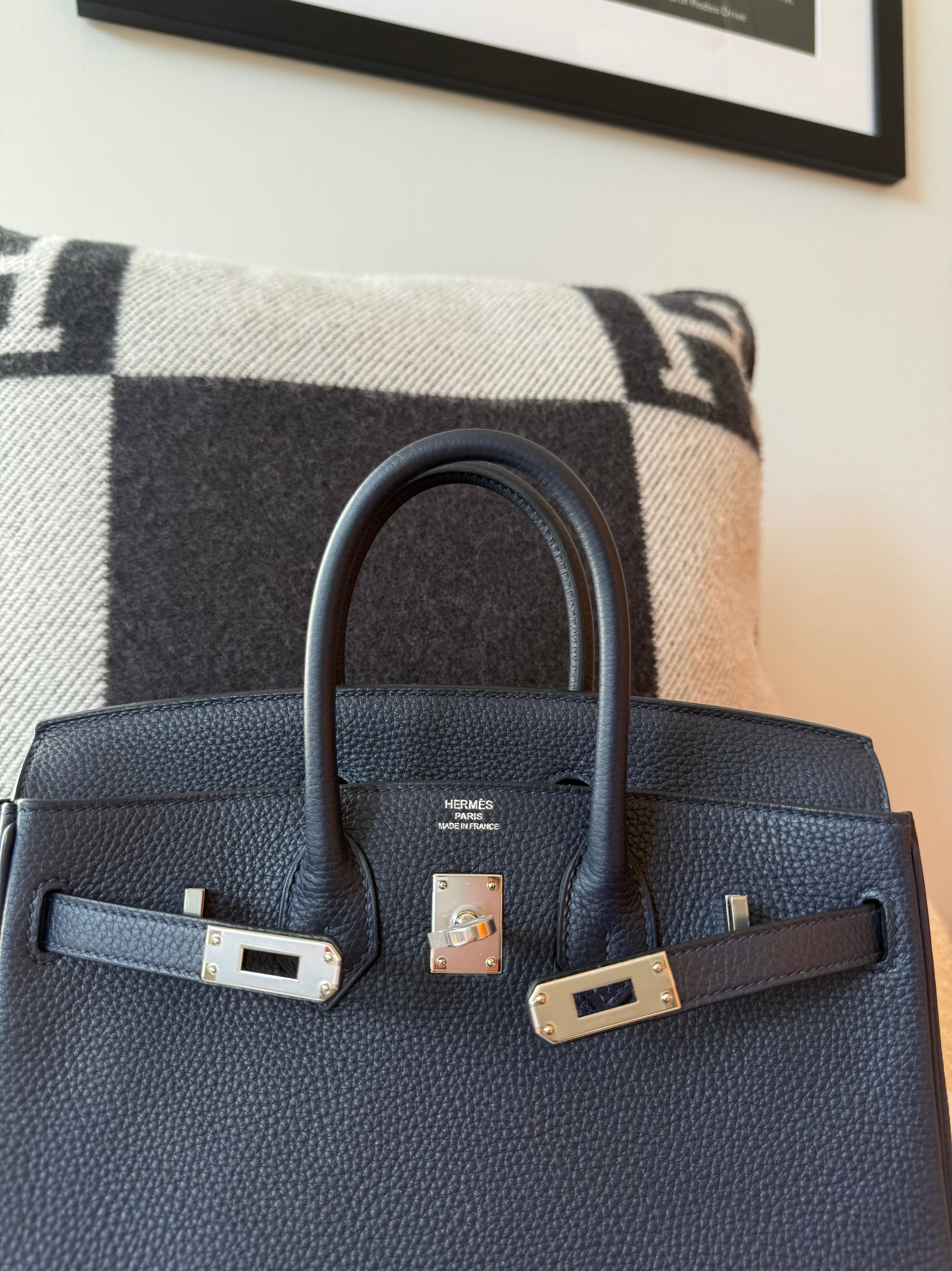 Hermes Birkin 25 Togo Blue Nuit PHW - Carly Julia Sells Stuff, LLC