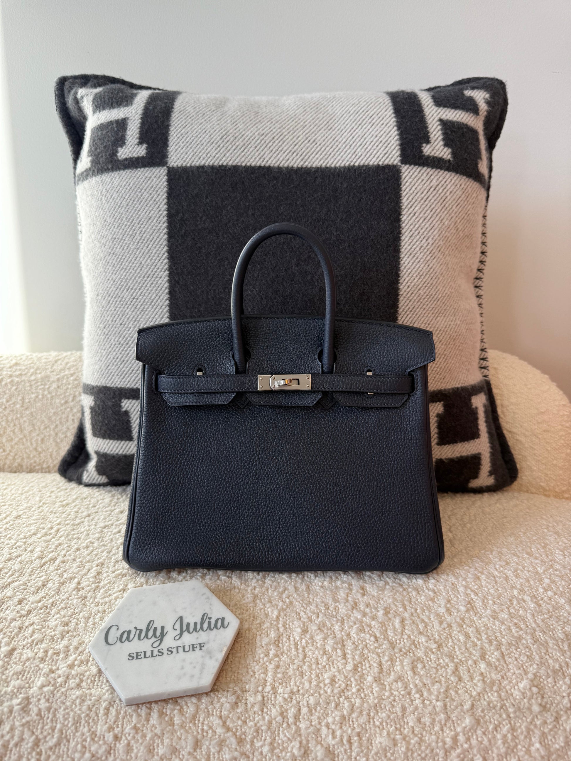 Hermes Birkin 25 Togo Blue Nuit PHW - Carly Julia Sells Stuff, LLC