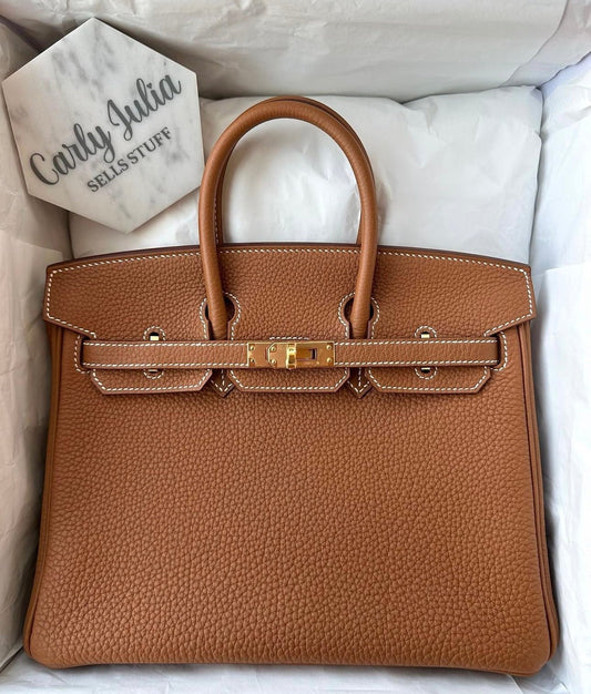 Hermes Birkin 25 Togo Gold on Gold - Carly Julia Sells Stuff, LLC