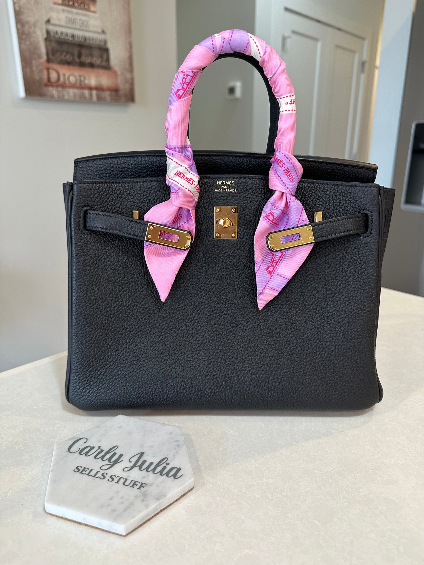 Hermes Birkin 25 Togo Noir GHW - Carly Julia Sells Stuff, LLC