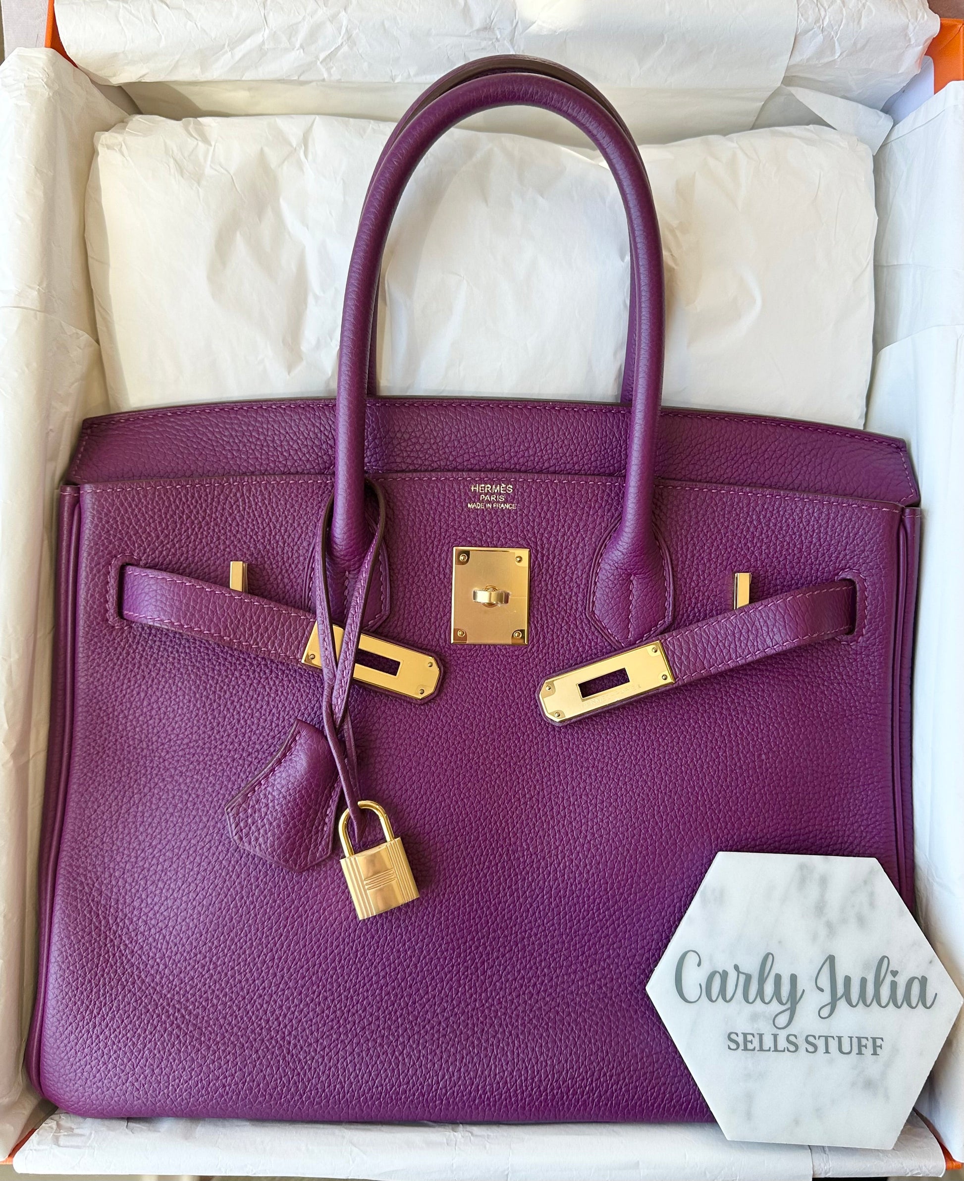 Hermes Birkin 30 Anemone GHW - Carly Julia Sells Stuff, LLC