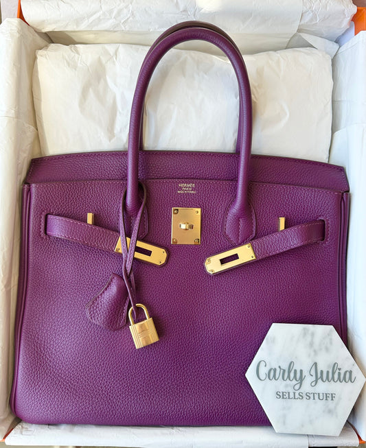 Hermes Birkin 30 Anemone GHW - Carly Julia Sells Stuff, LLC