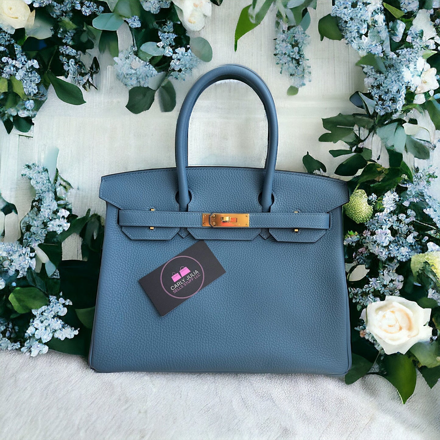 Hermes Birkin 30 Blue Azure GHW - Carly Julia Sells Stuff, LLC