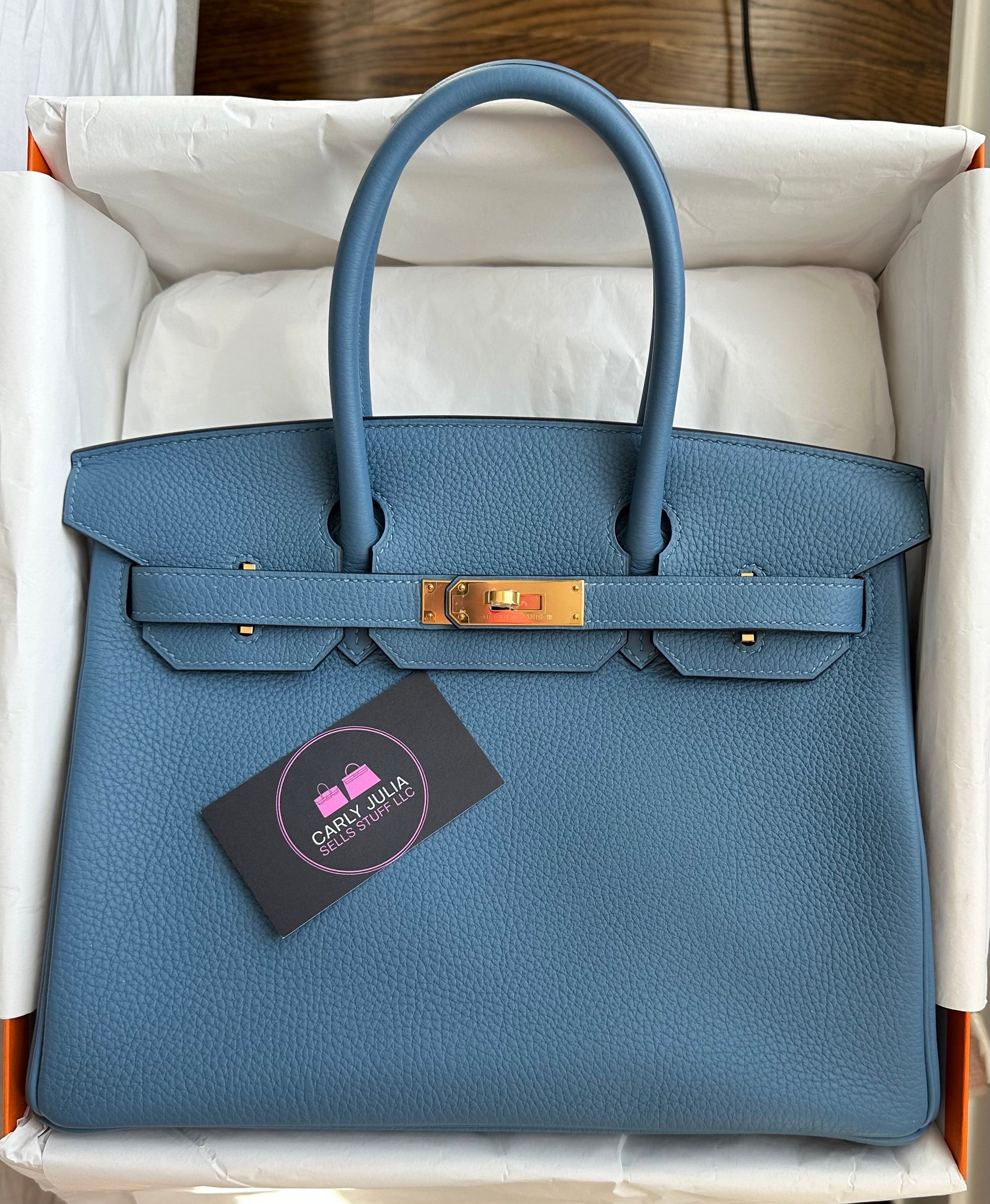 Hermes Birkin 30 Blue Azure GHW - Carly Julia Sells Stuff, LLC