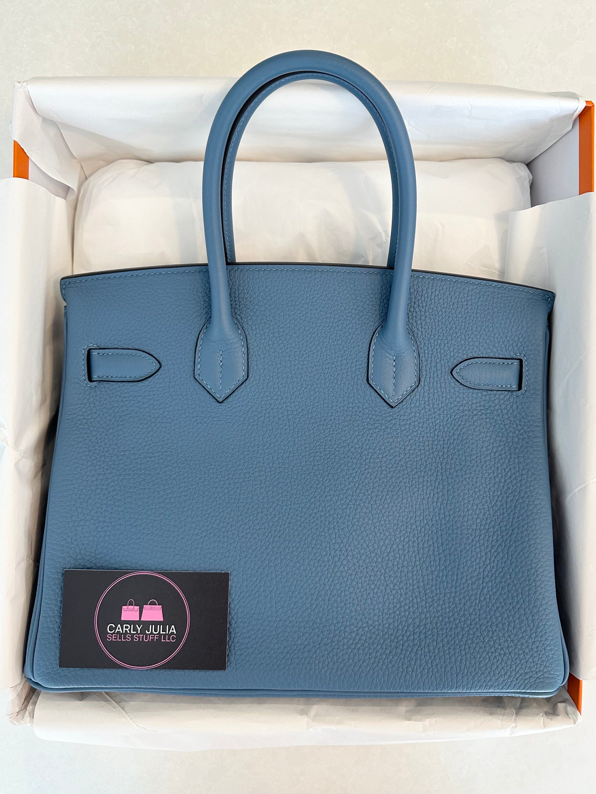 Hermes Birkin 30 Blue Azure GHW - Carly Julia Sells Stuff, LLC