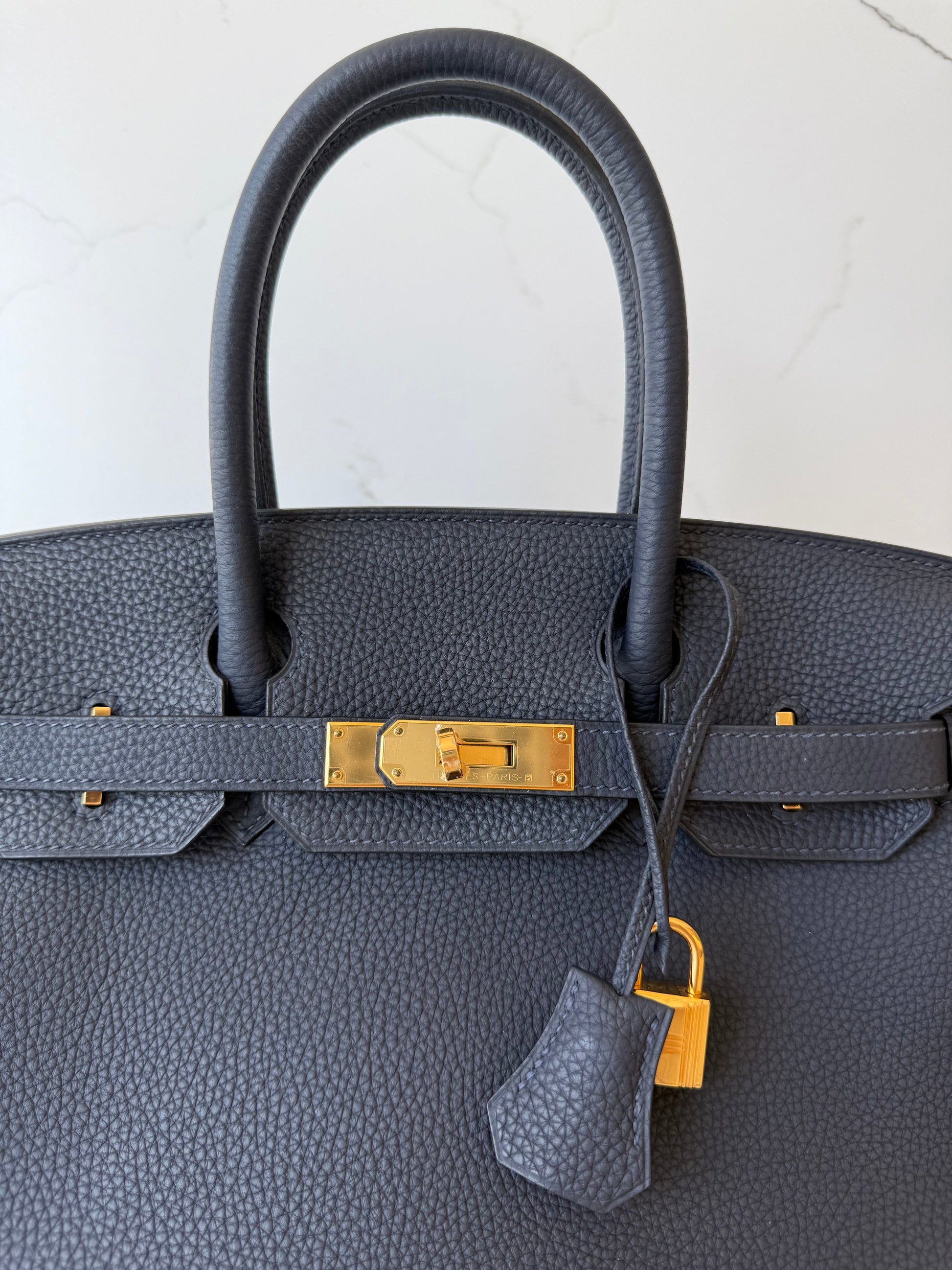 Hermes Birkin 30 Blue Nuit Togo GHW - Carly Julia Sells Stuff, LLC