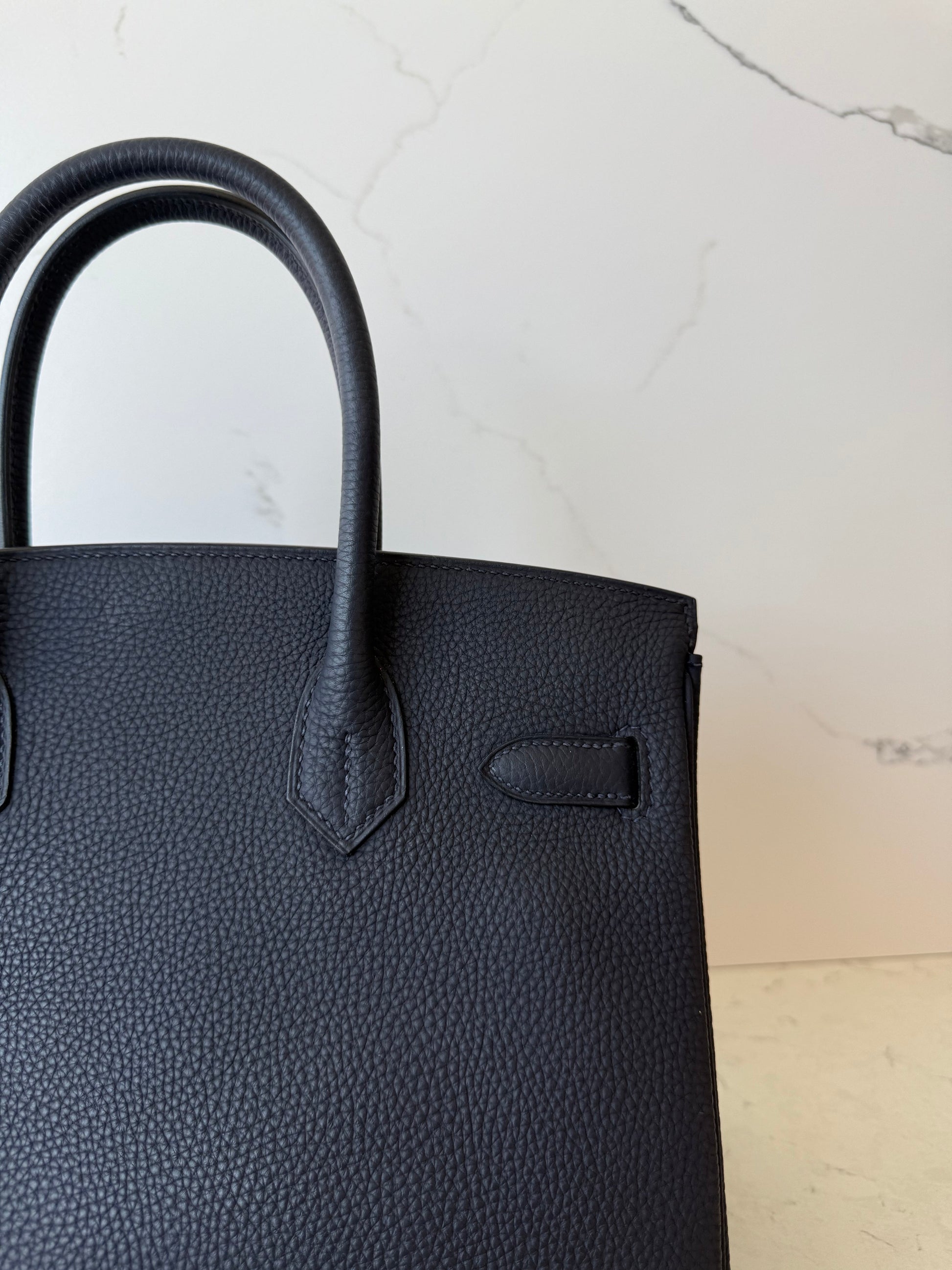 Hermes Birkin 30 Blue Nuit Togo GHW - Carly Julia Sells Stuff, LLC