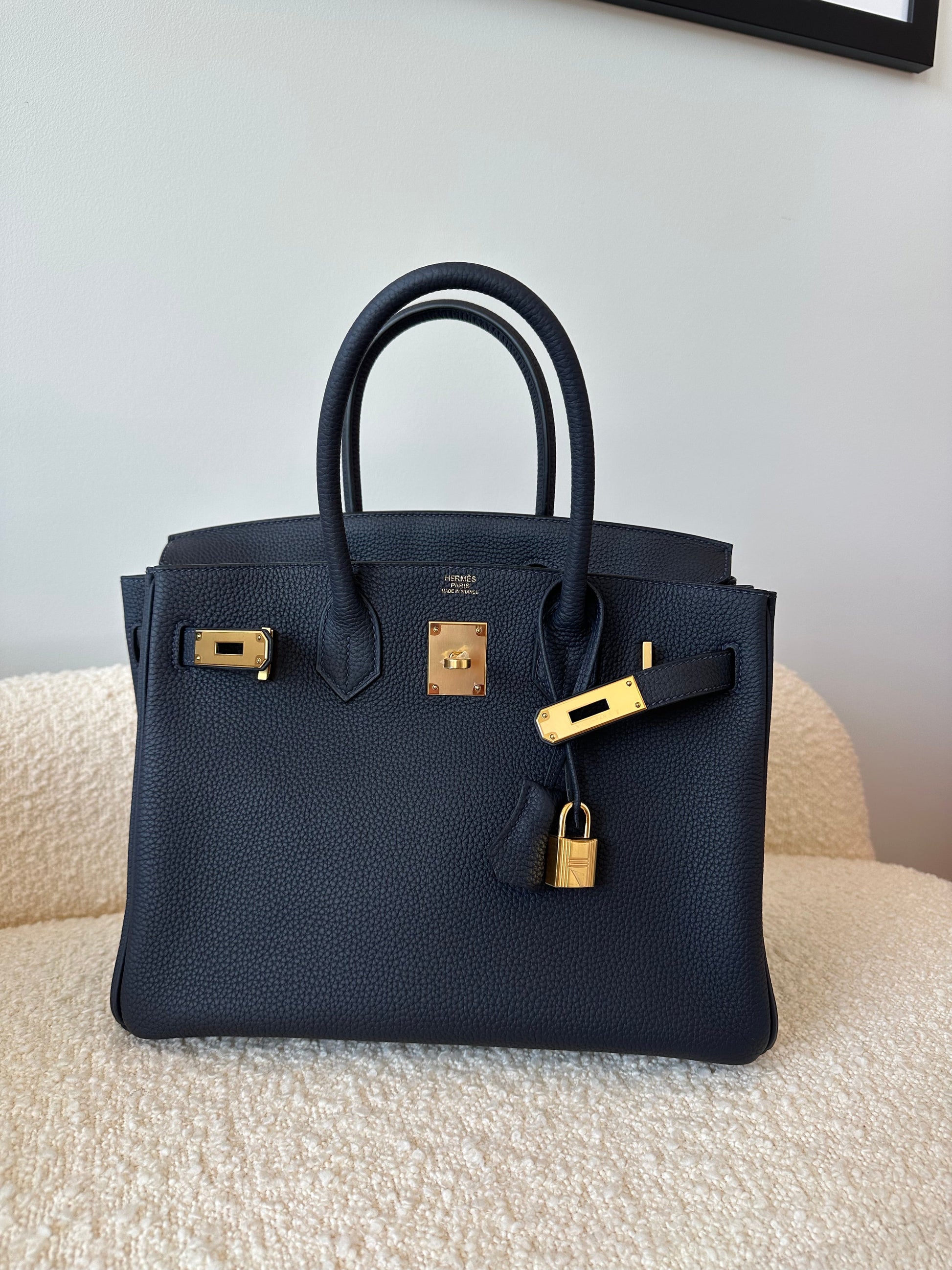 Hermes Birkin 30 Blue Nuit Togo GHW - Carly Julia Sells Stuff, LLC