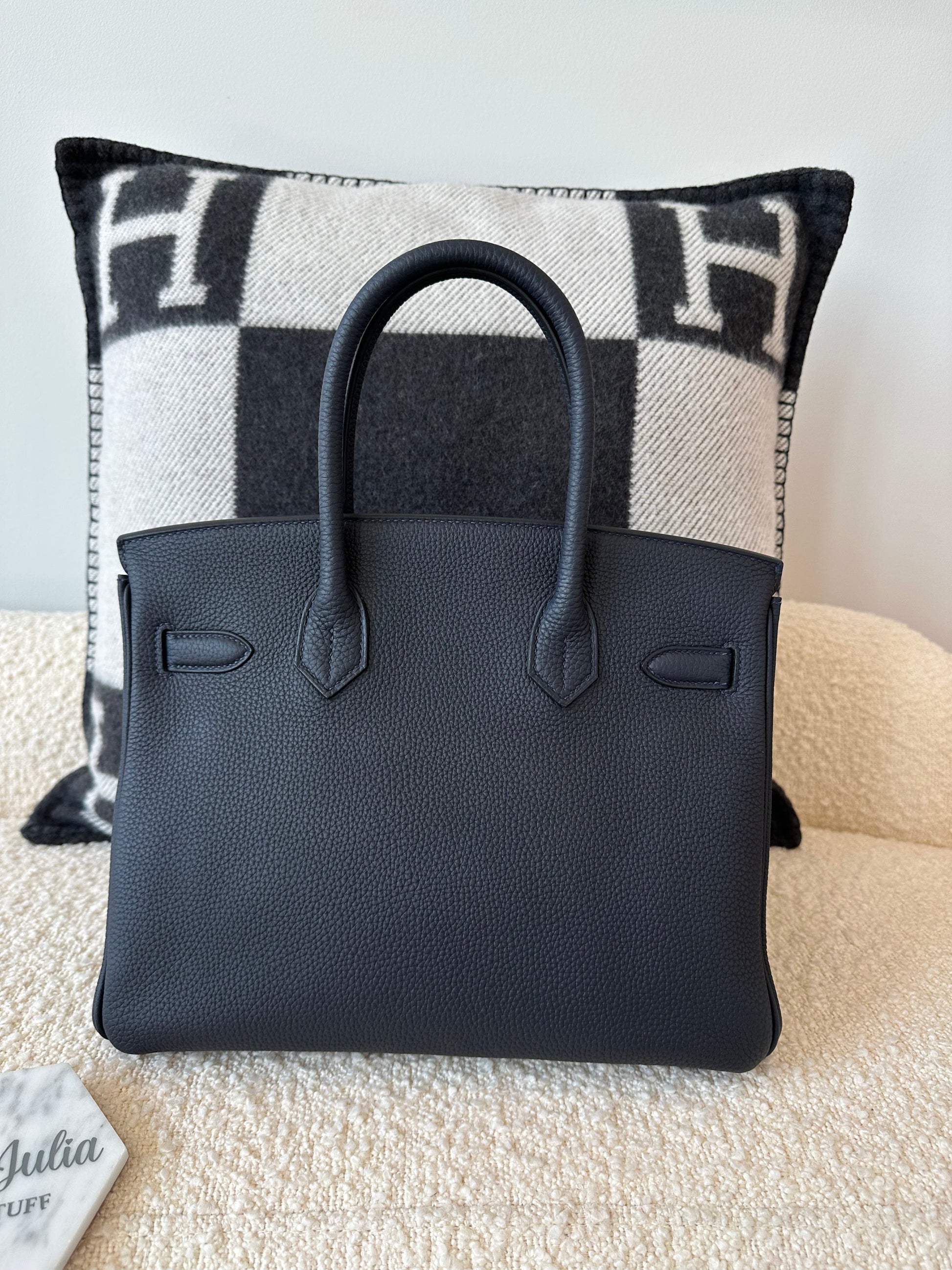 Hermes Birkin 30 Blue Nuit Togo GHW - Carly Julia Sells Stuff, LLC