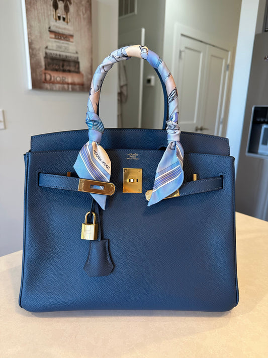 Hermes Birkin 30 Blue Thalassa GHW - Carly Julia Sells Stuff, LLC