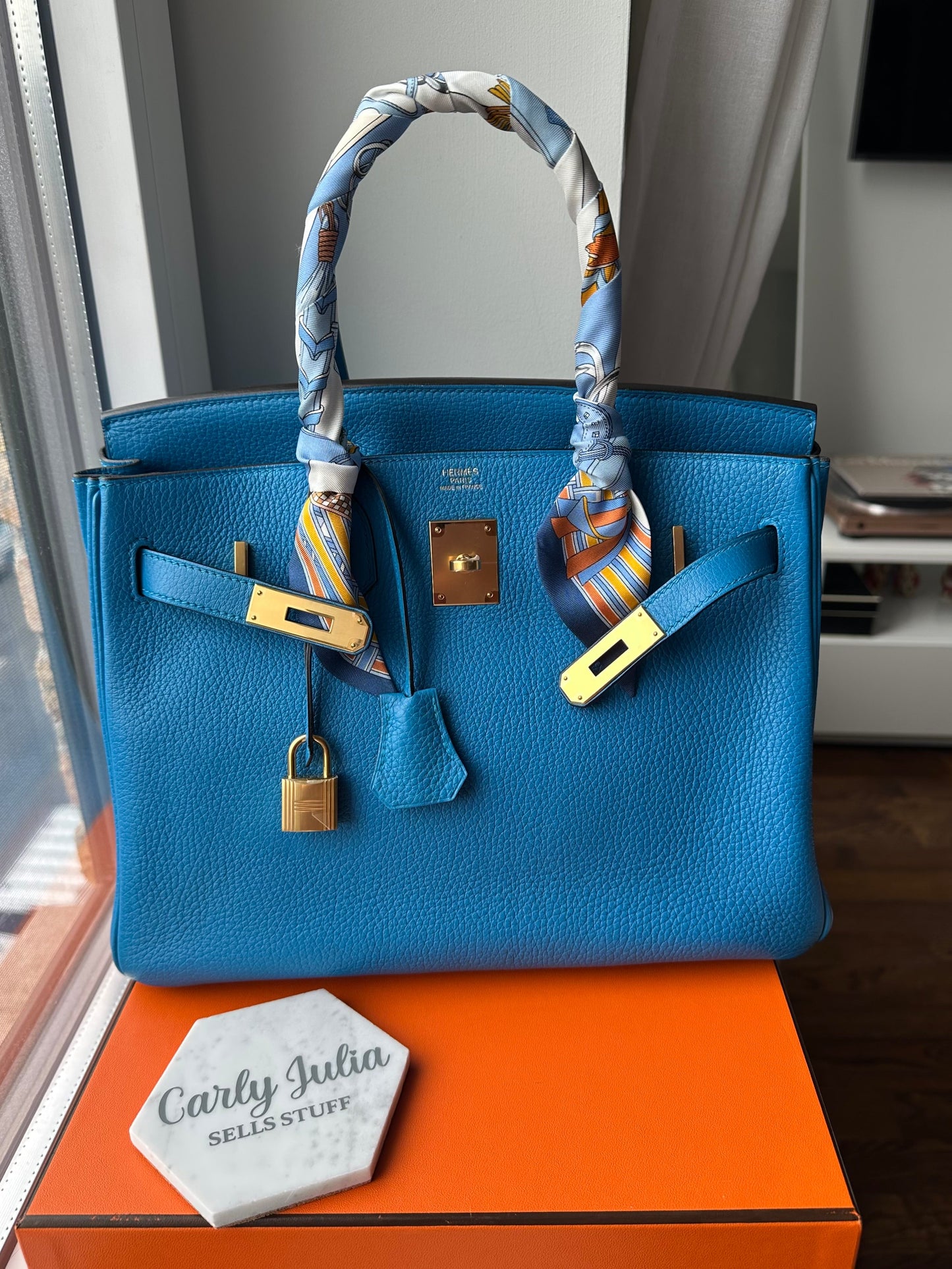 Hermes Birkin 30 Blue Zanzíbar GHW - Carly Julia Sells Stuff, LLC